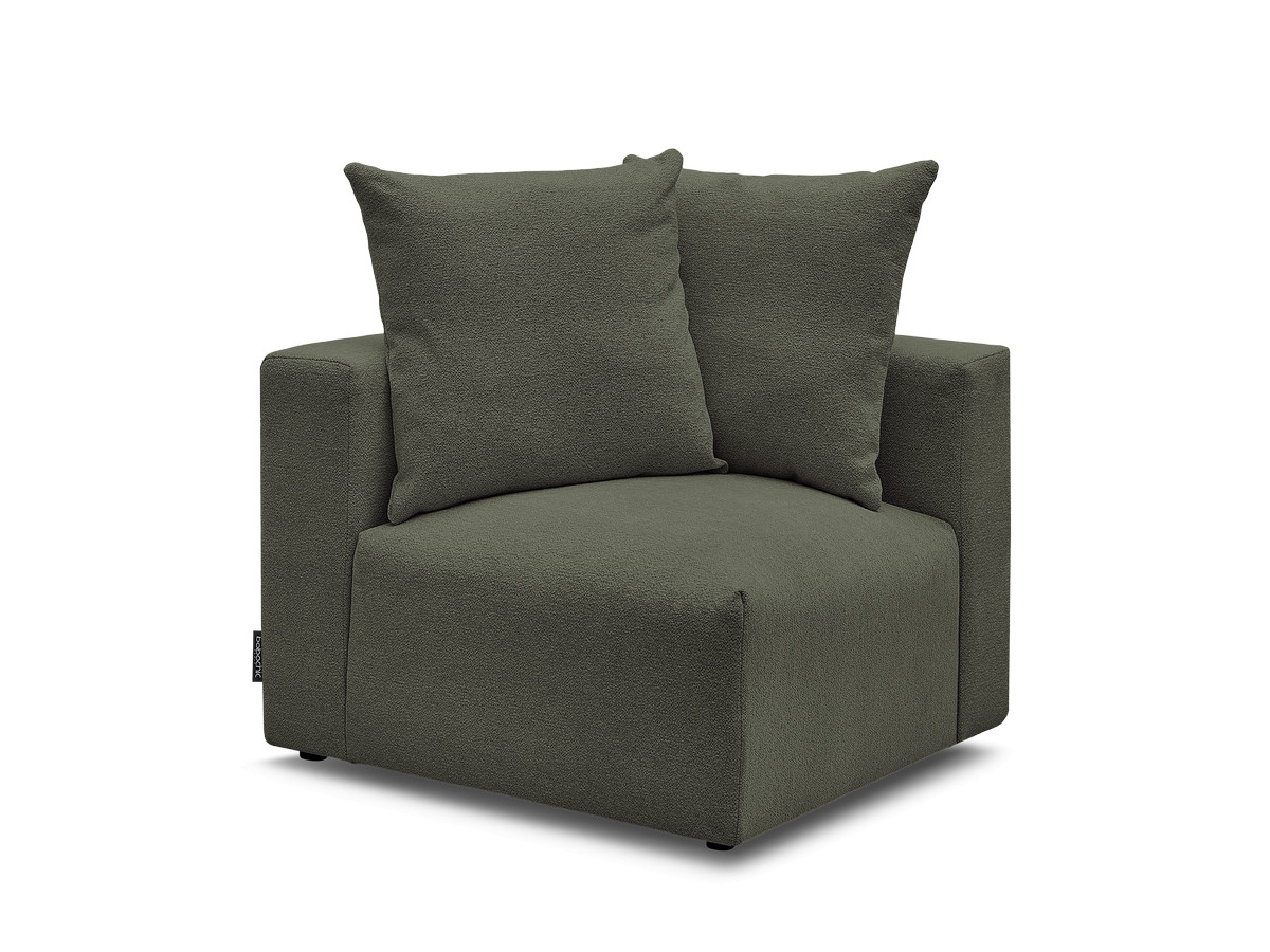 Bobochic Voltaire Eckmodul Melange-Stoff Grün Ecke links