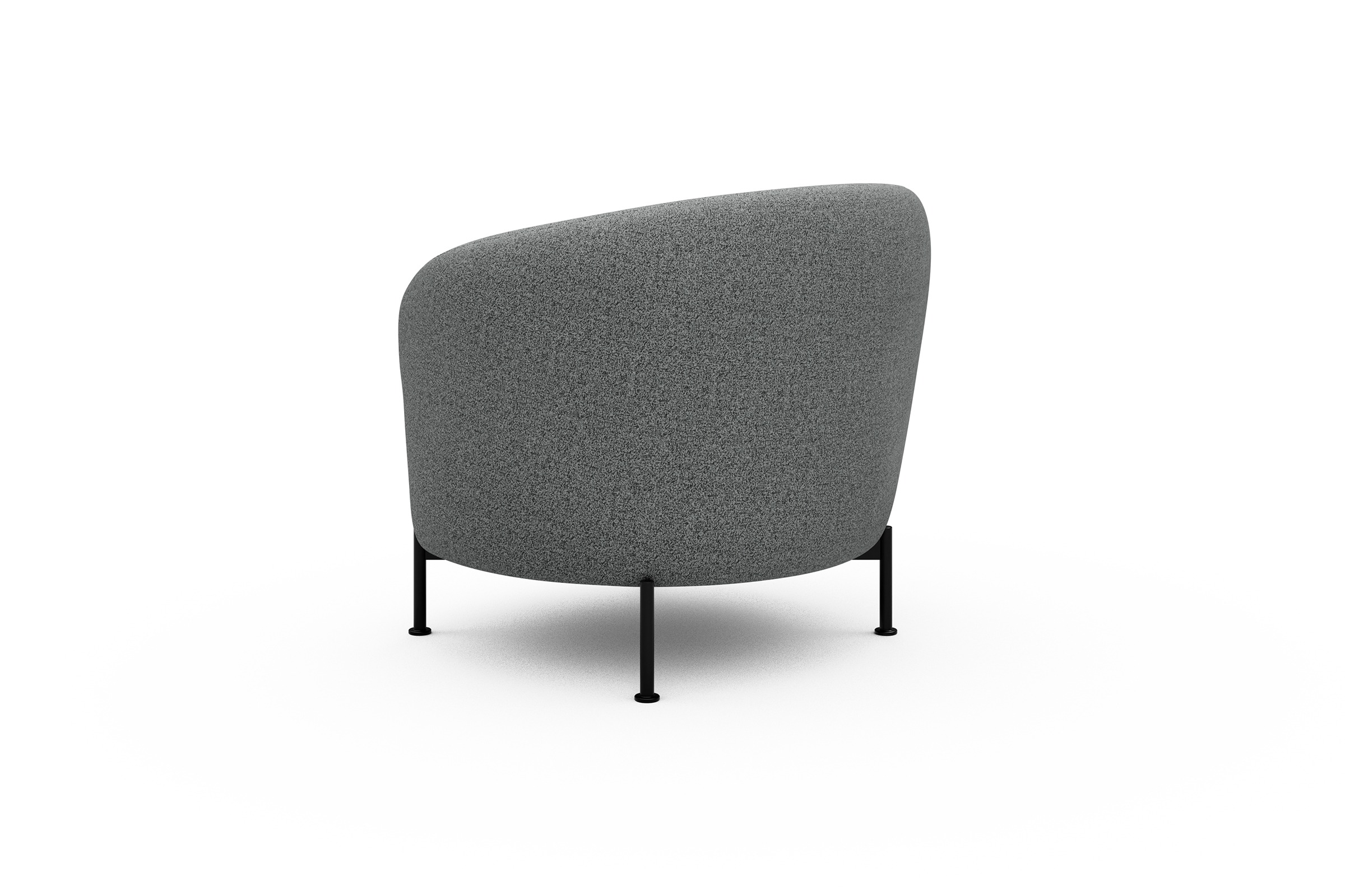 Sessel Ronda X-Metallgestell Schwarz Aivi-Gravet-Grey