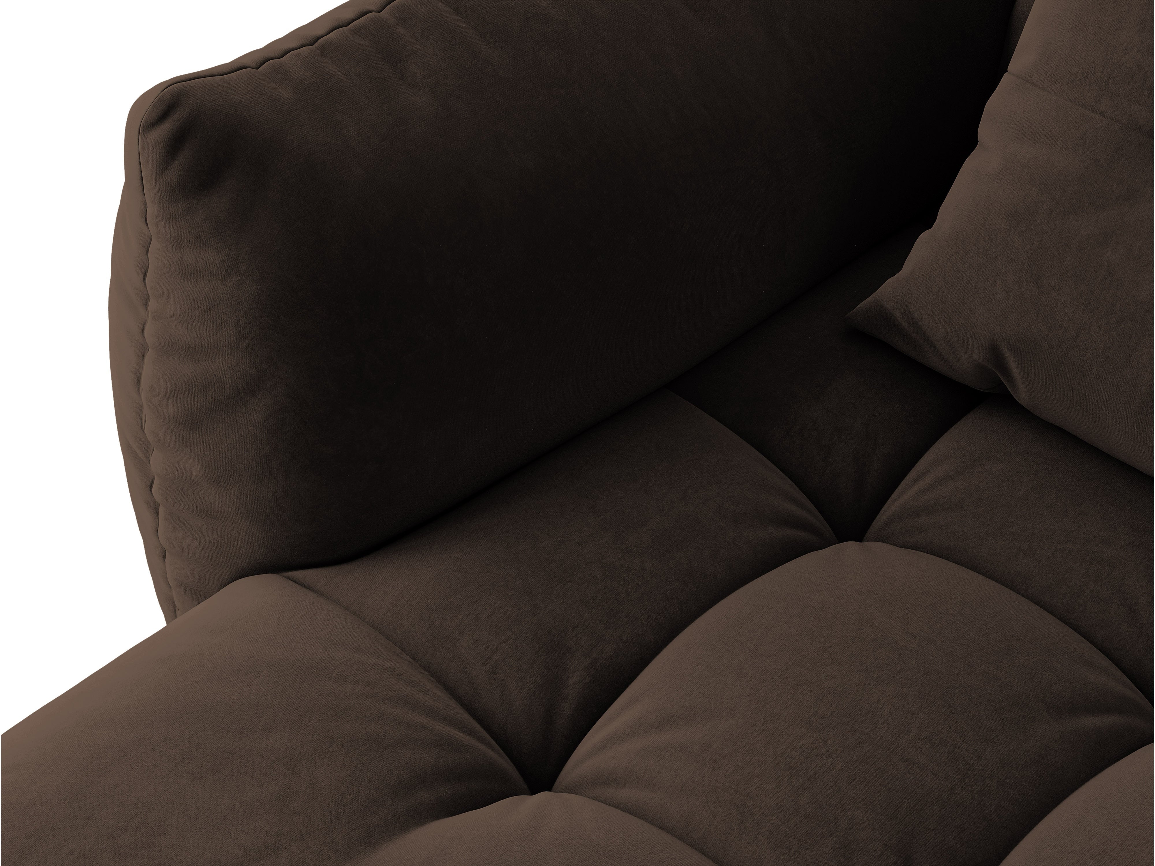 Micadoni Bloom Sofa Links Samt Bluvel Dunkelbraun