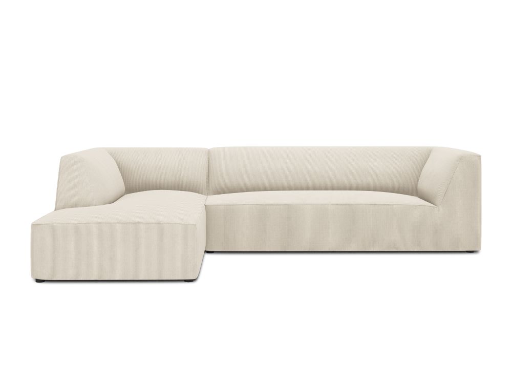 Cosmopolitan Design Ecksofa Siena 4-Sitzer Kord Scala Helles Beige Links