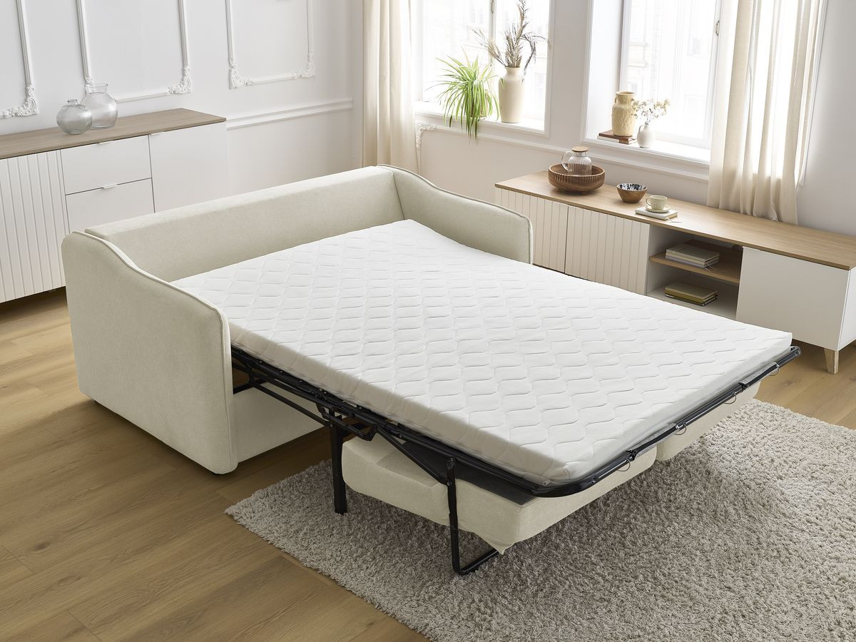 Bobochic Lenny Schlafsofa 3-Sitzer Stoff Beige