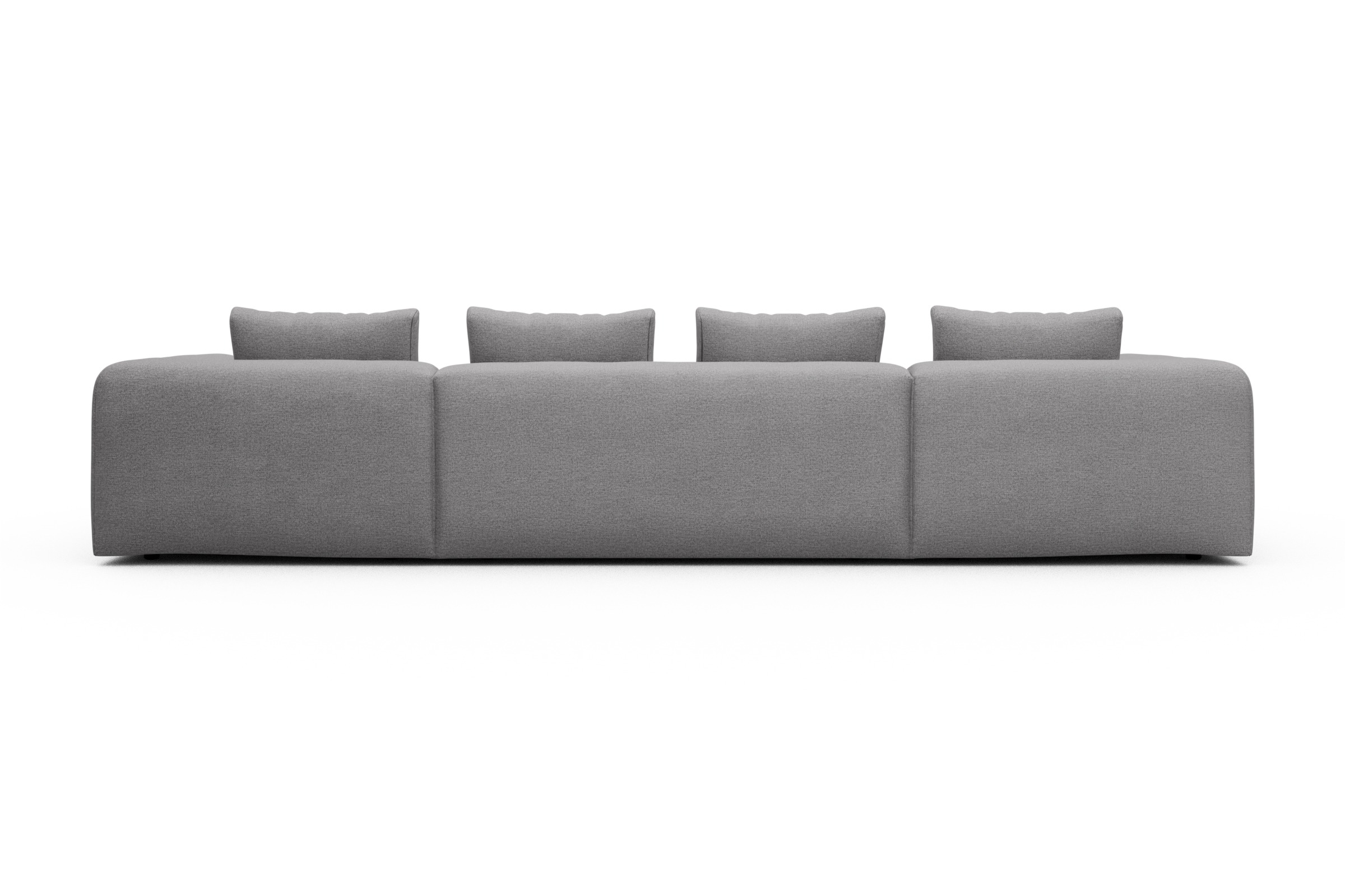 Wohnlandschaft Fred mit 2-Sitzer und Chaiselongue beidseitig Sama-Grey
