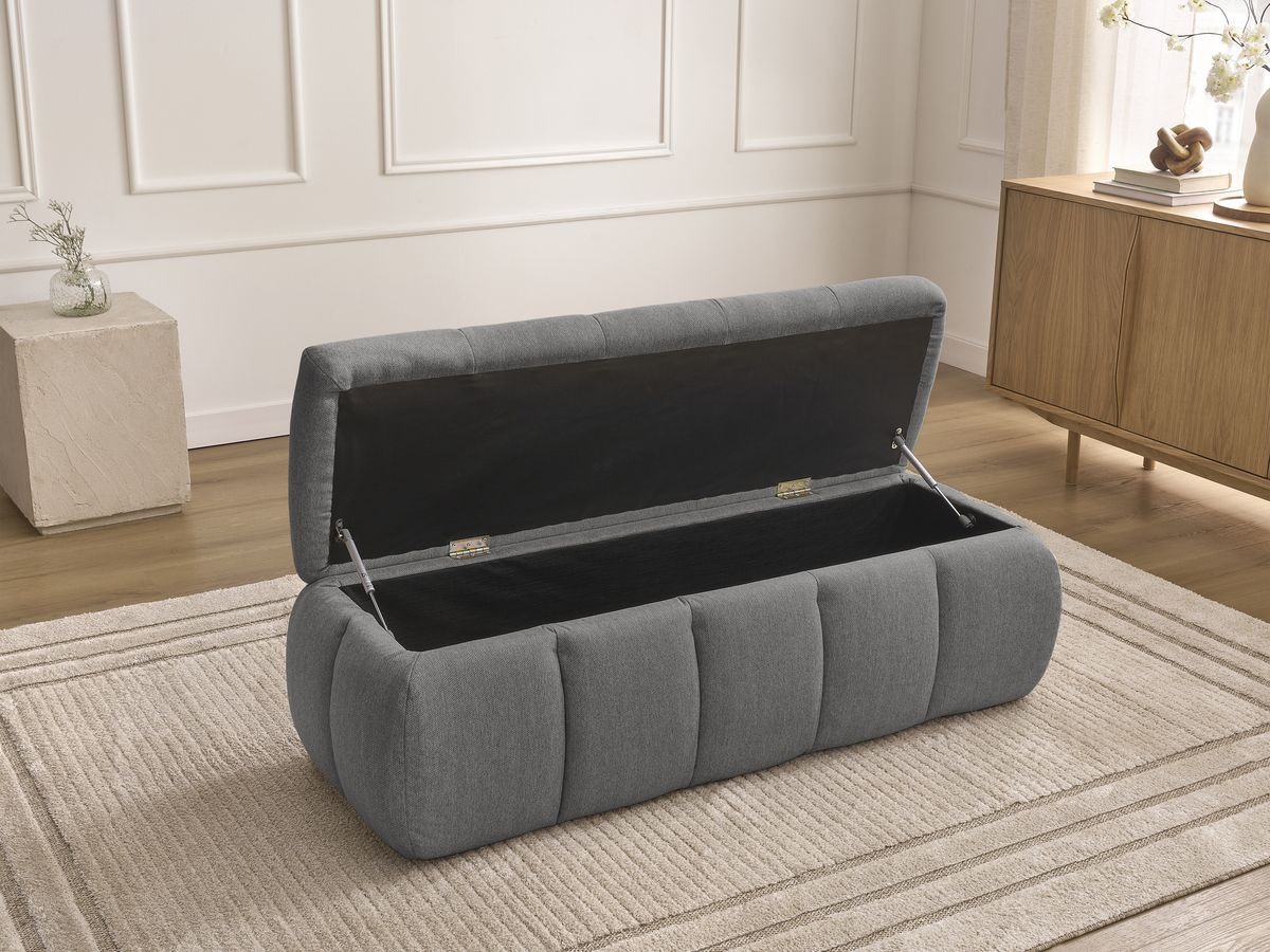Bobochic Denali Bettbank 144 × 54 cm Stoff Dunkelgrau