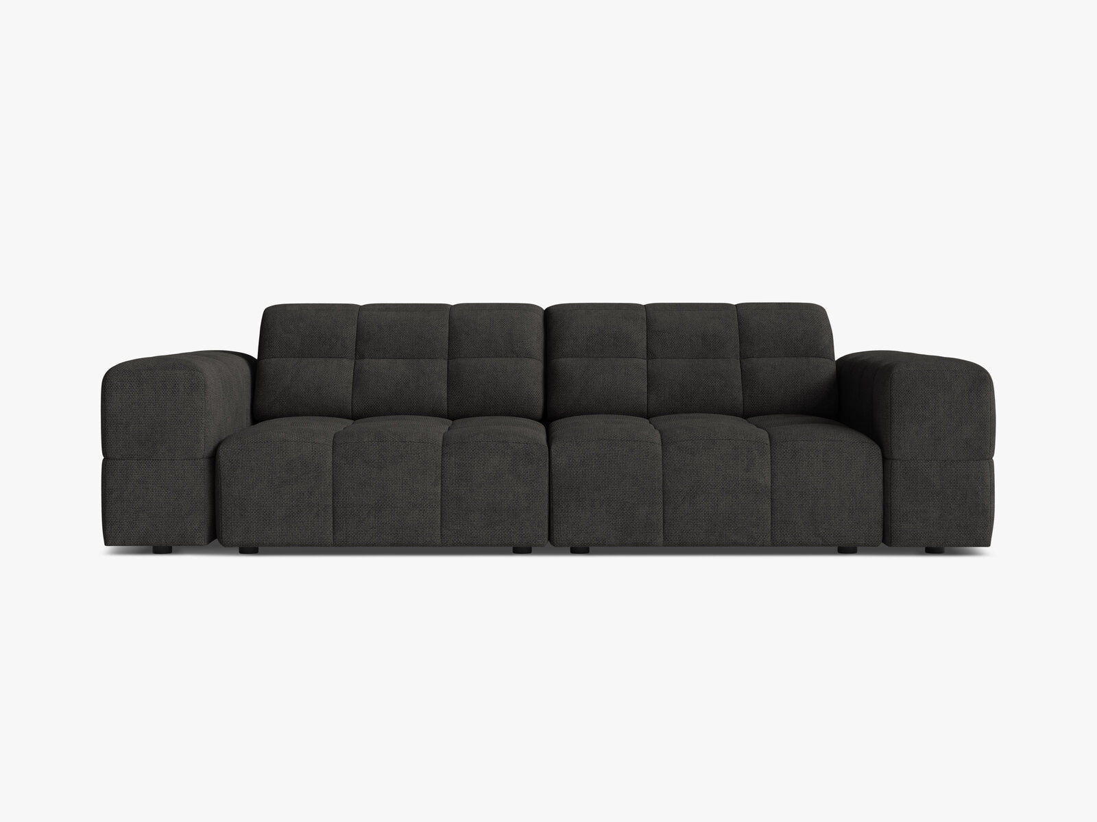 Micadoni Sofa Jennifer 3-Sitzer Chenille Eden Dunkelgrau