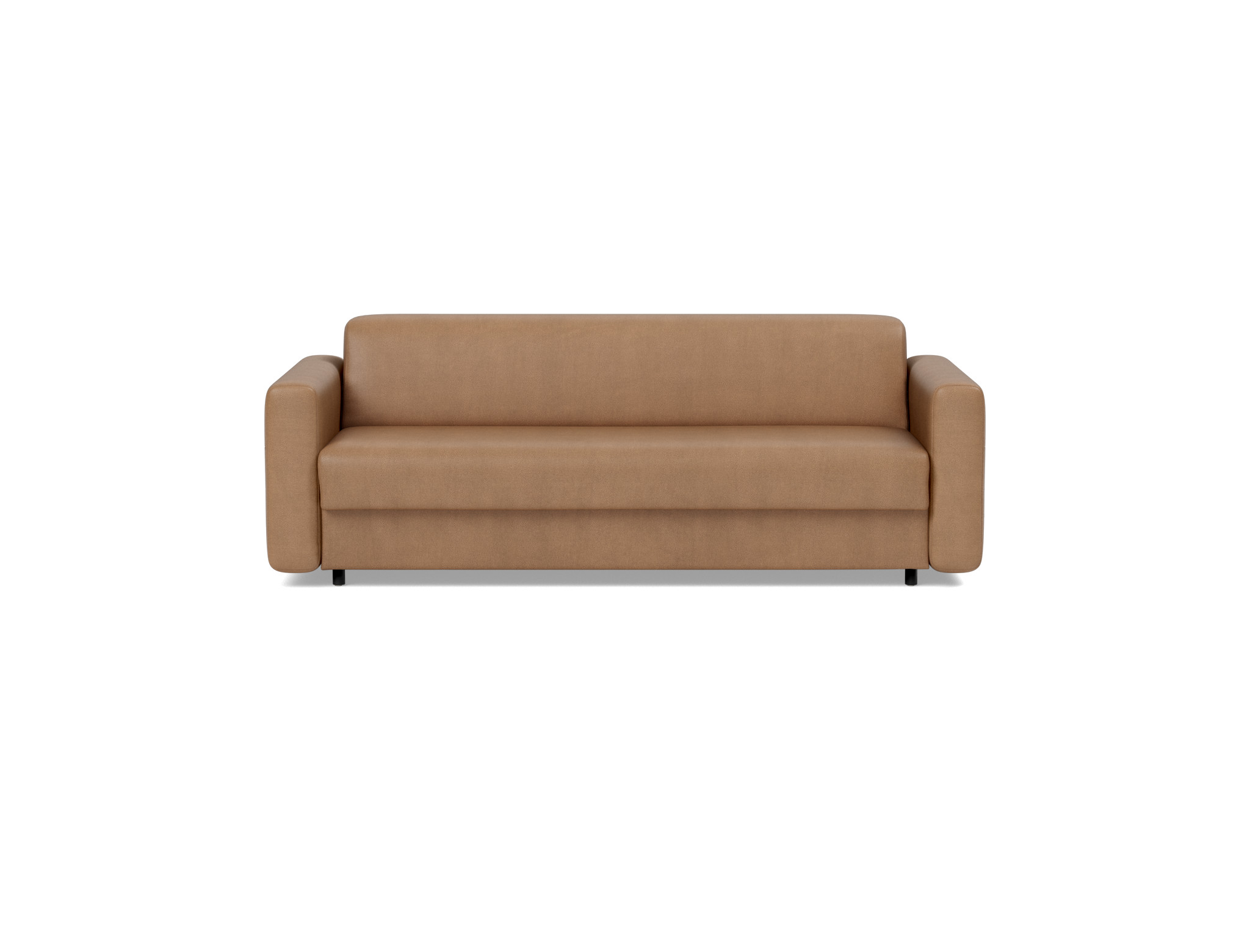 Schlafsofa Killian mit Memory-Matratze 160 Lederoptik Faunal 551-Brown