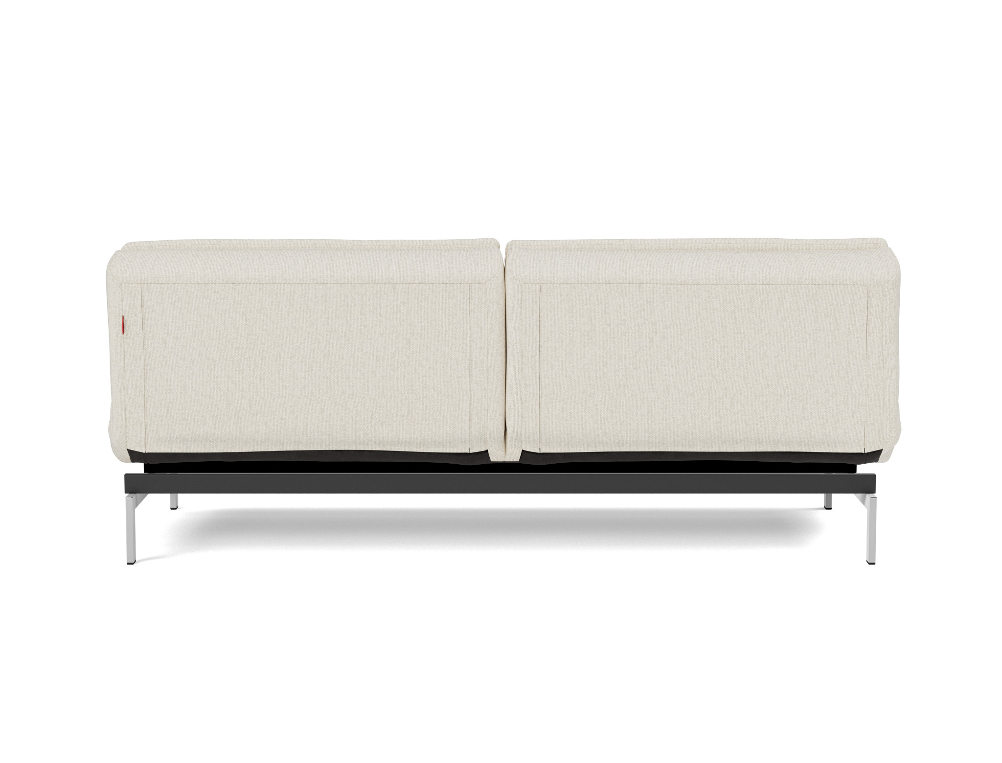Schlafsofa Dublexo Boucle Skandi 531-Off-White Beine Chrom