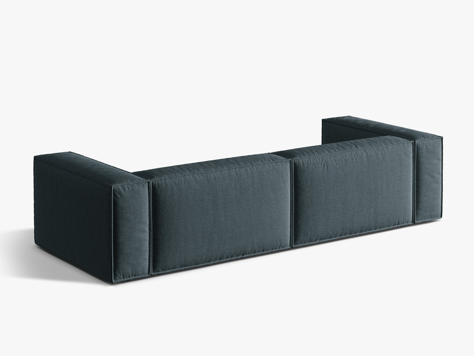 Micadoni Sofa Nuria 5-Sitzer Strukturierter Stoff Dunkel Petrol