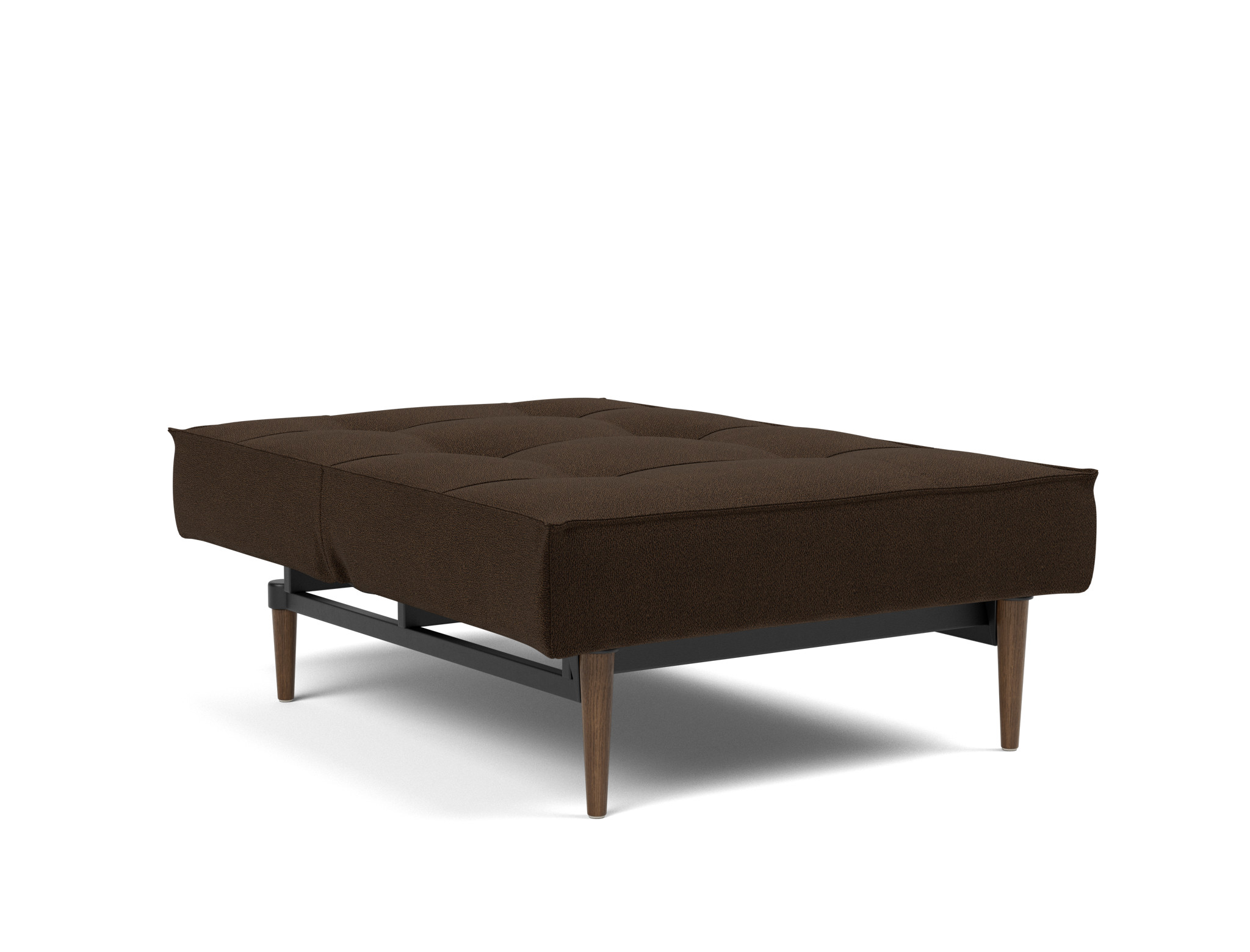 Sessel Splitback Strukturierter Stoff Taura 358-Chocco Beine Styletto Eiche dunkel