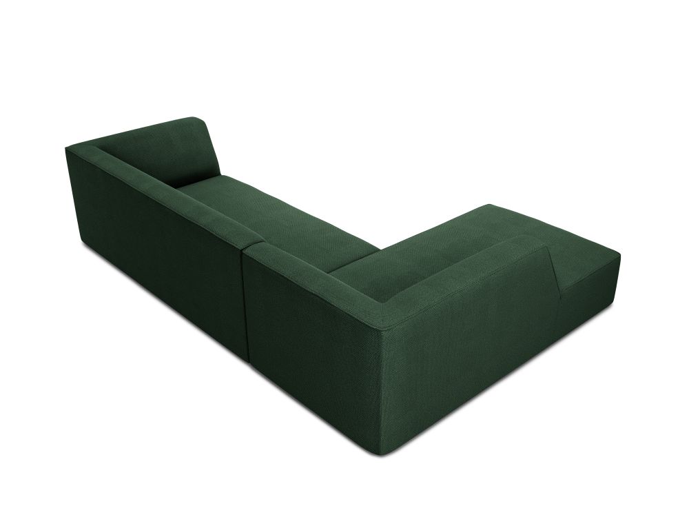 Cosmopolitan Design Ecksofa Siena 4-Sitzer Strukturierter Stoff Ottawa Grün Links