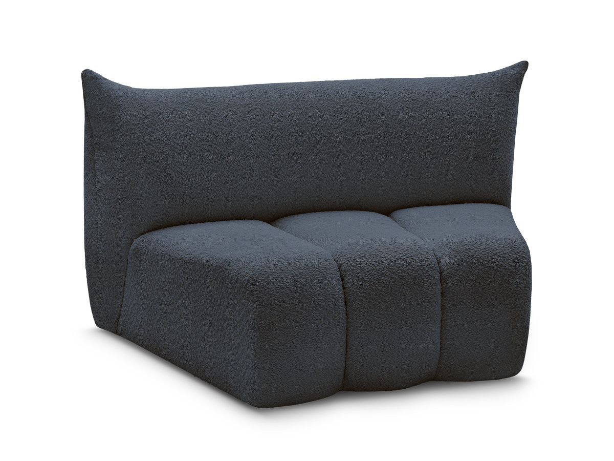 Bobochic Azra Sofamodul 1-Sitzer Bouclé-Stoff Dunkelblau