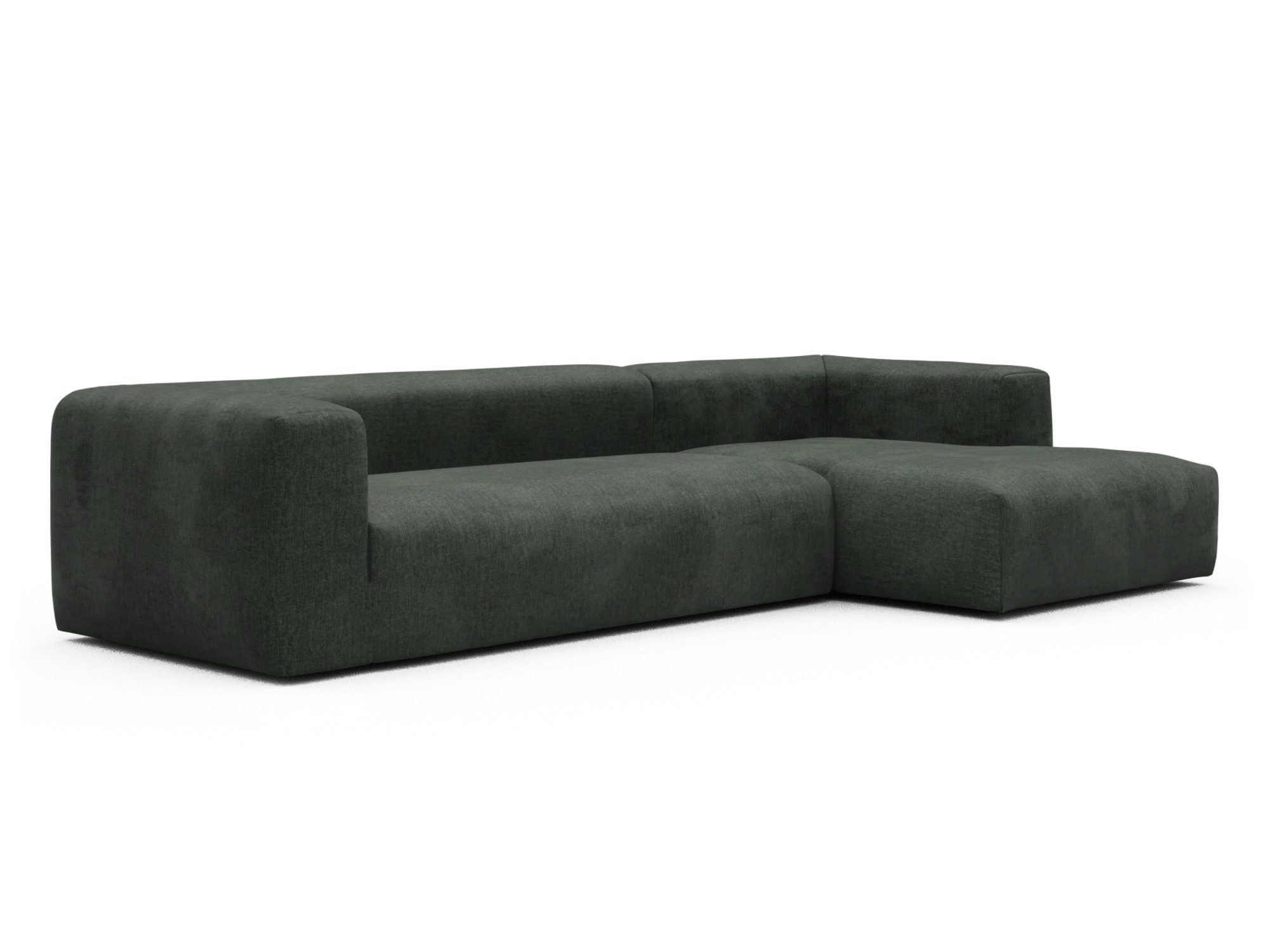 Skandi Home Ecksofa Fred Chaiselongue rechts mit 2,5-Sitzer Aivi-Pine-Green moebelfaktor