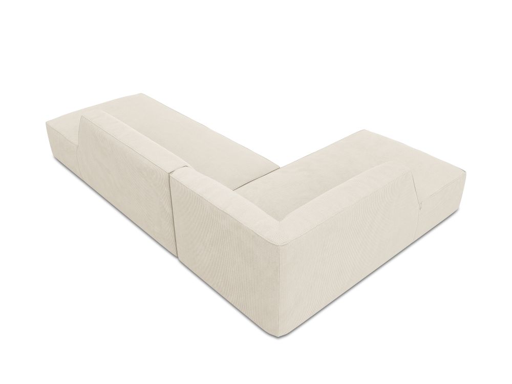 Cosmopolitan Design Ecksofa Siena 4-Sitzer offen Kord Scala Helles Beige Links