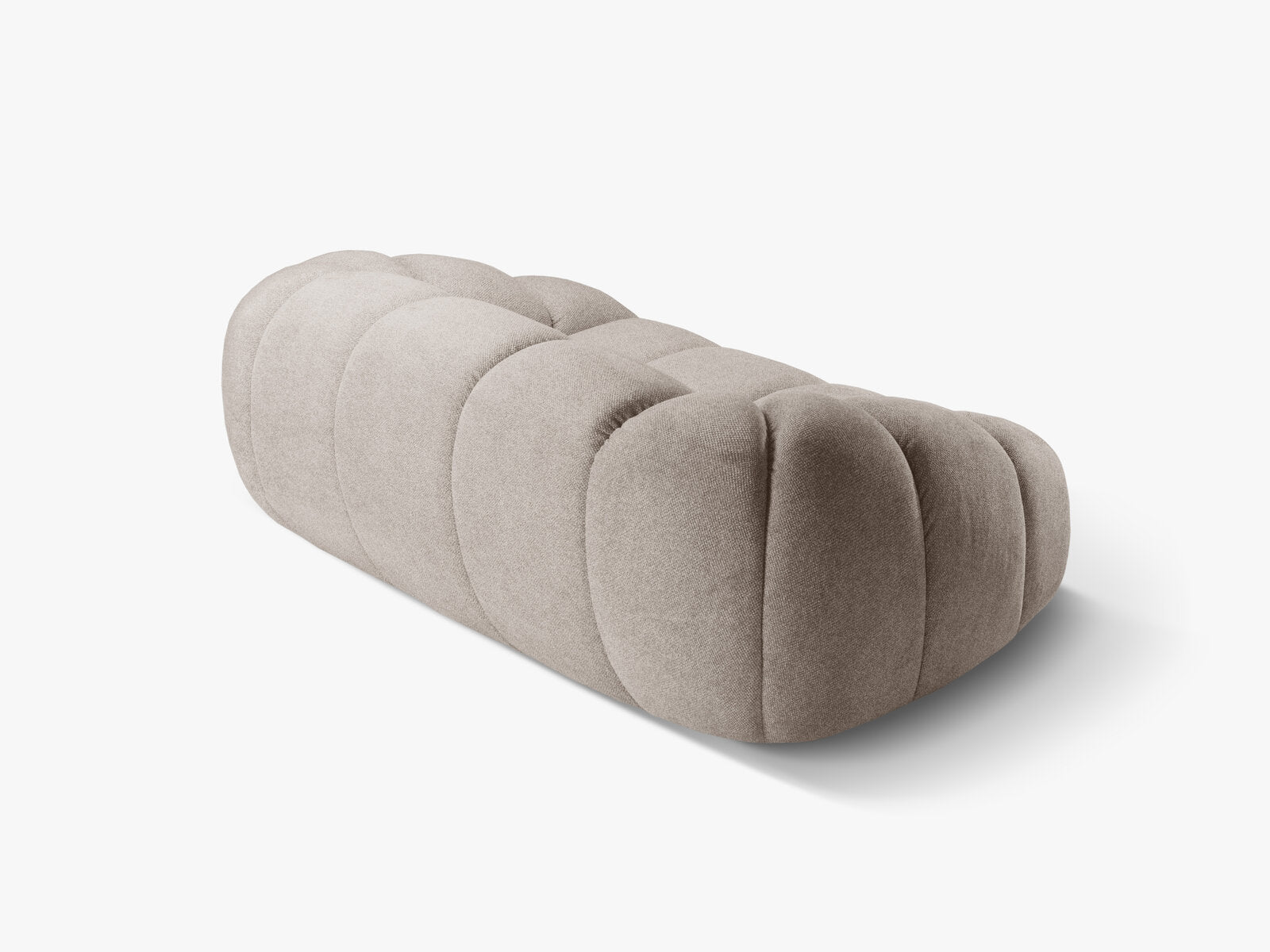 Micadoni Sofa Diana 2-Sitzer Strukturierter Samtstoff Dunkelbeige