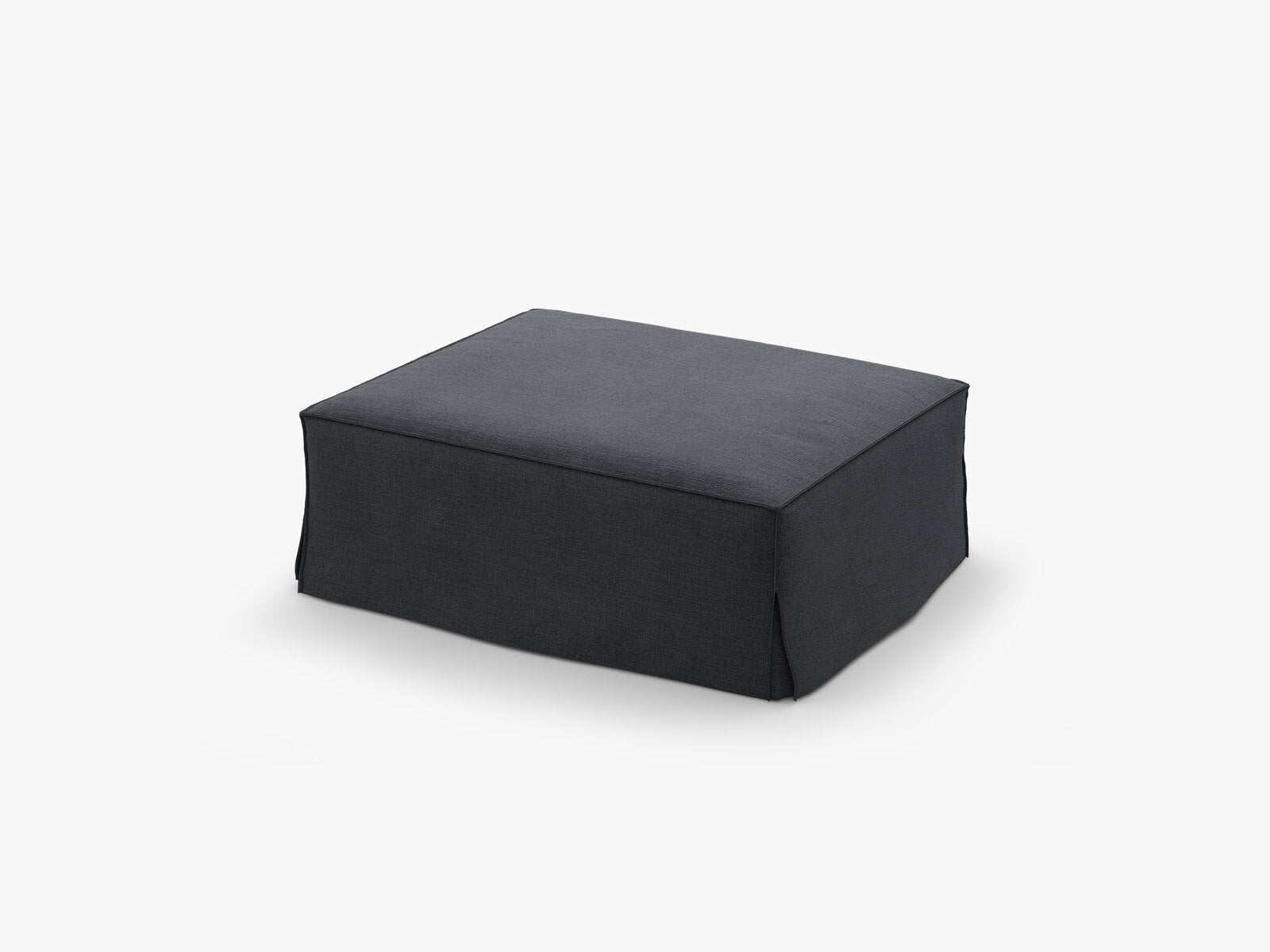Micadoni Hocker Jodie 1-Sitzer Strukturierter Stoff Lins Grau und Blau
