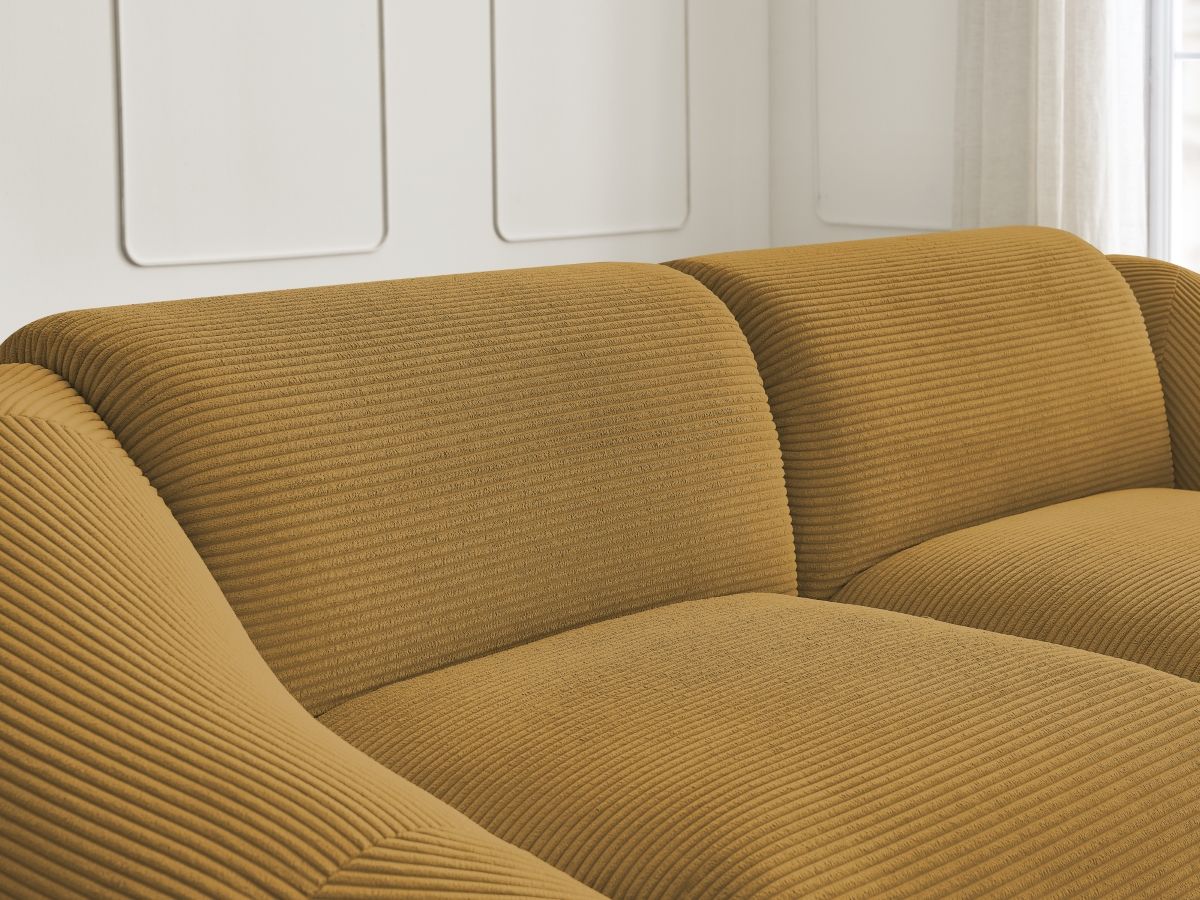 Bobochic Tina Sofa 2-Sitzer Cordsamt Gelb