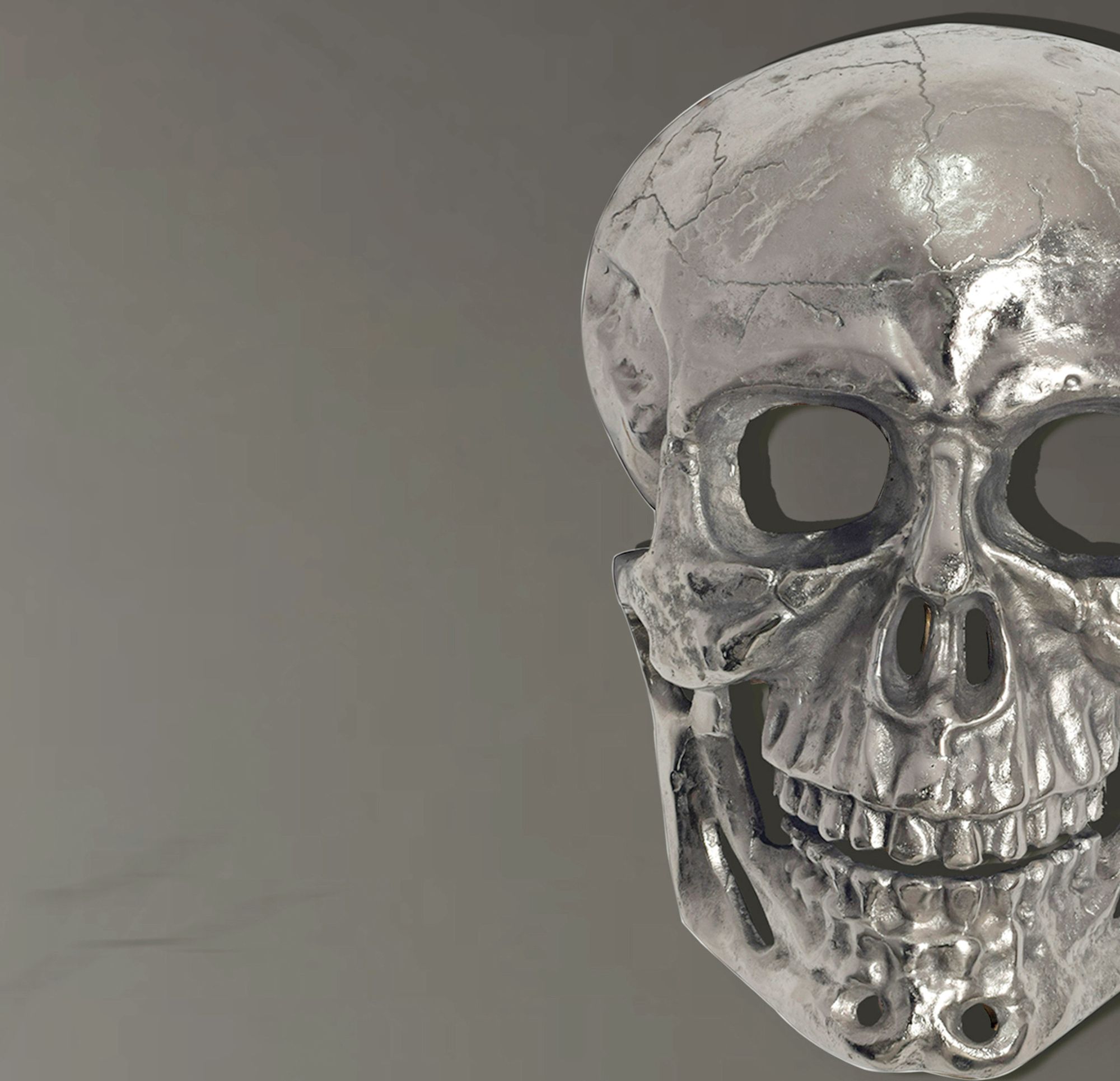 Wandobjekt Ibestad Aluminium Silber 30 × 15,5 × 41 cm
