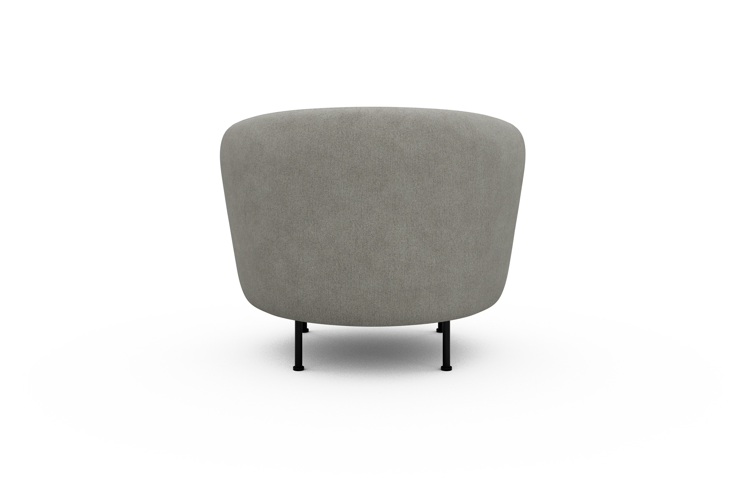 Sessel Ronda Metallbeine Schwarz Carreno-Moon-Stone-White