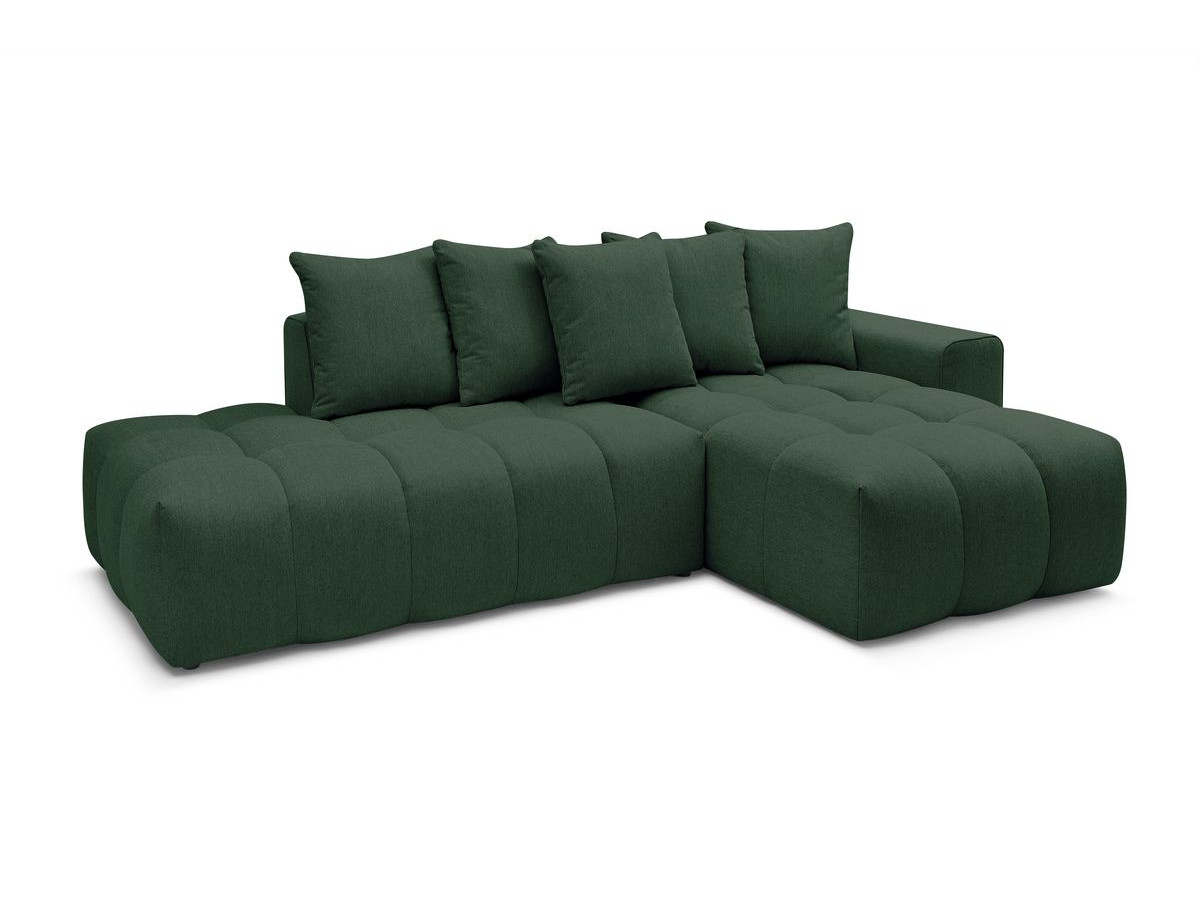 Bobochic Mont-blanc Ecksofa Melange-Stoff Grün Ecke rechts