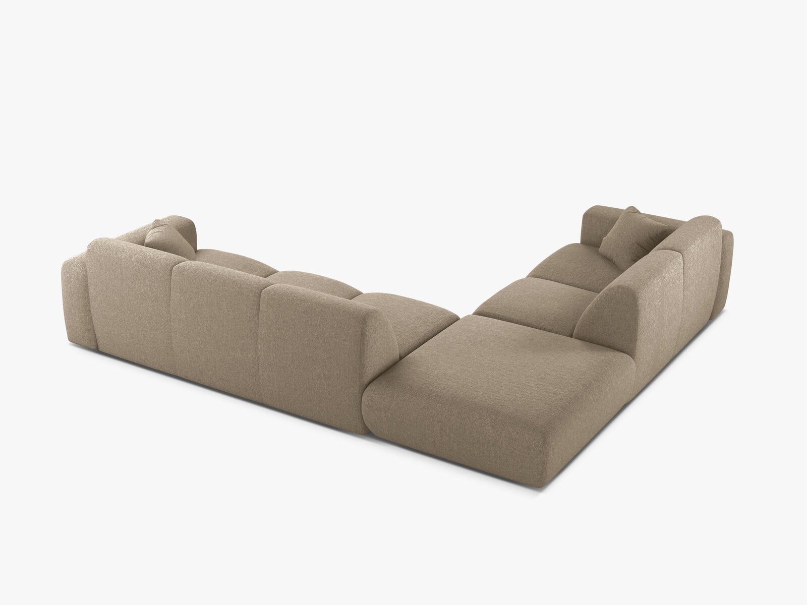 Micadoni Ecksofa Molino 6-Sitzer Links Chenille Eden Dunkelbeige