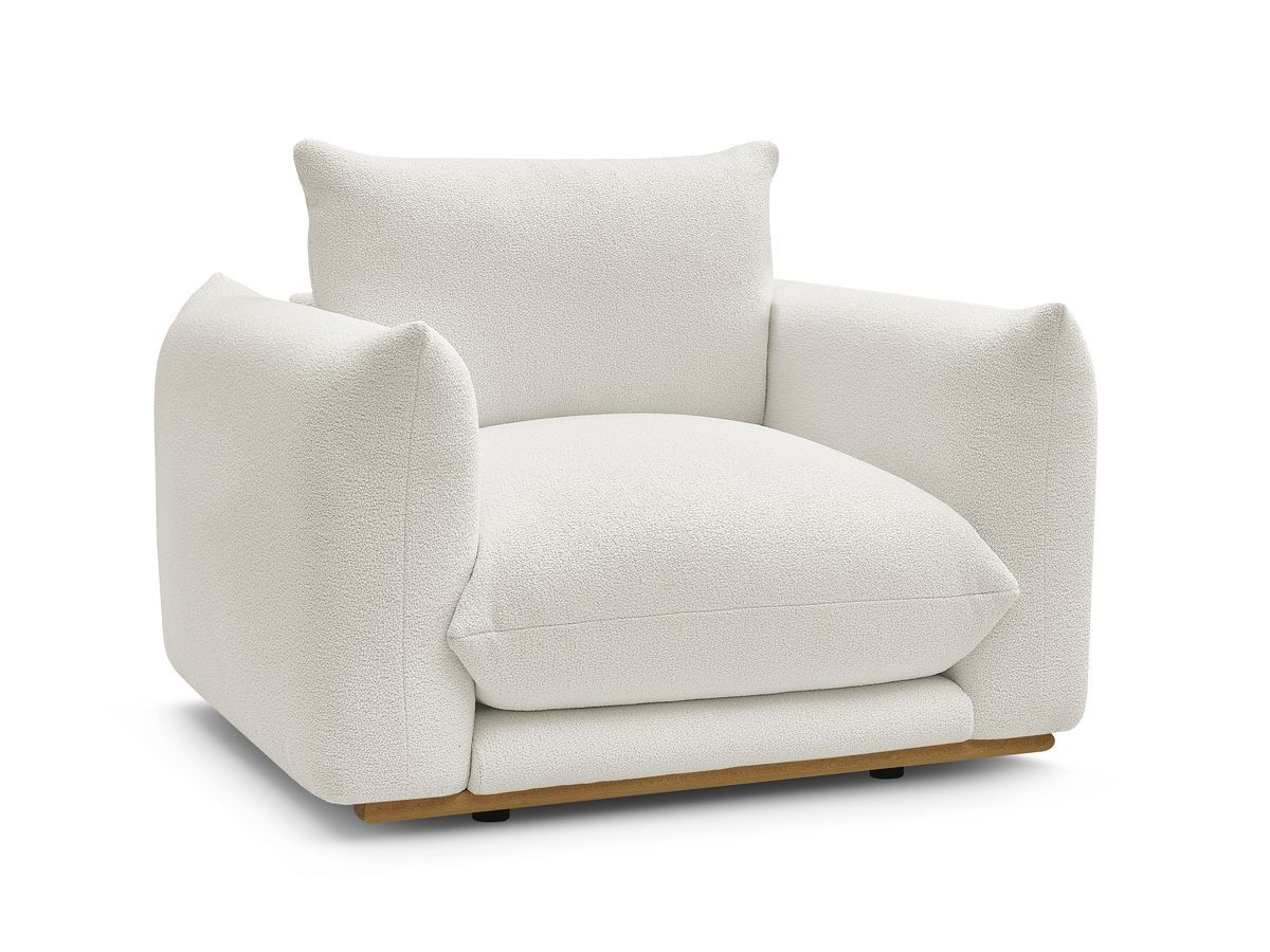 Bouclé-Stoff · Weiß