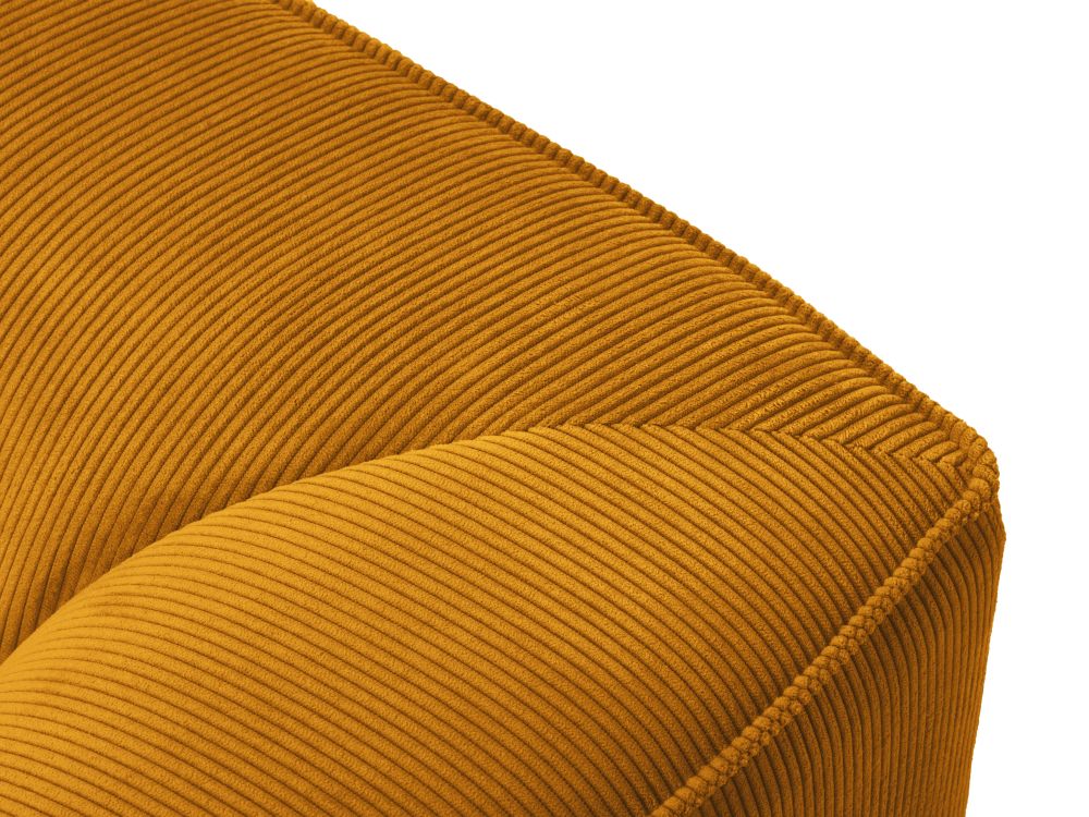 Cosmopolitan Design Ecksofa Siena 3-Sitzer Kord Scala Gelb Rechts