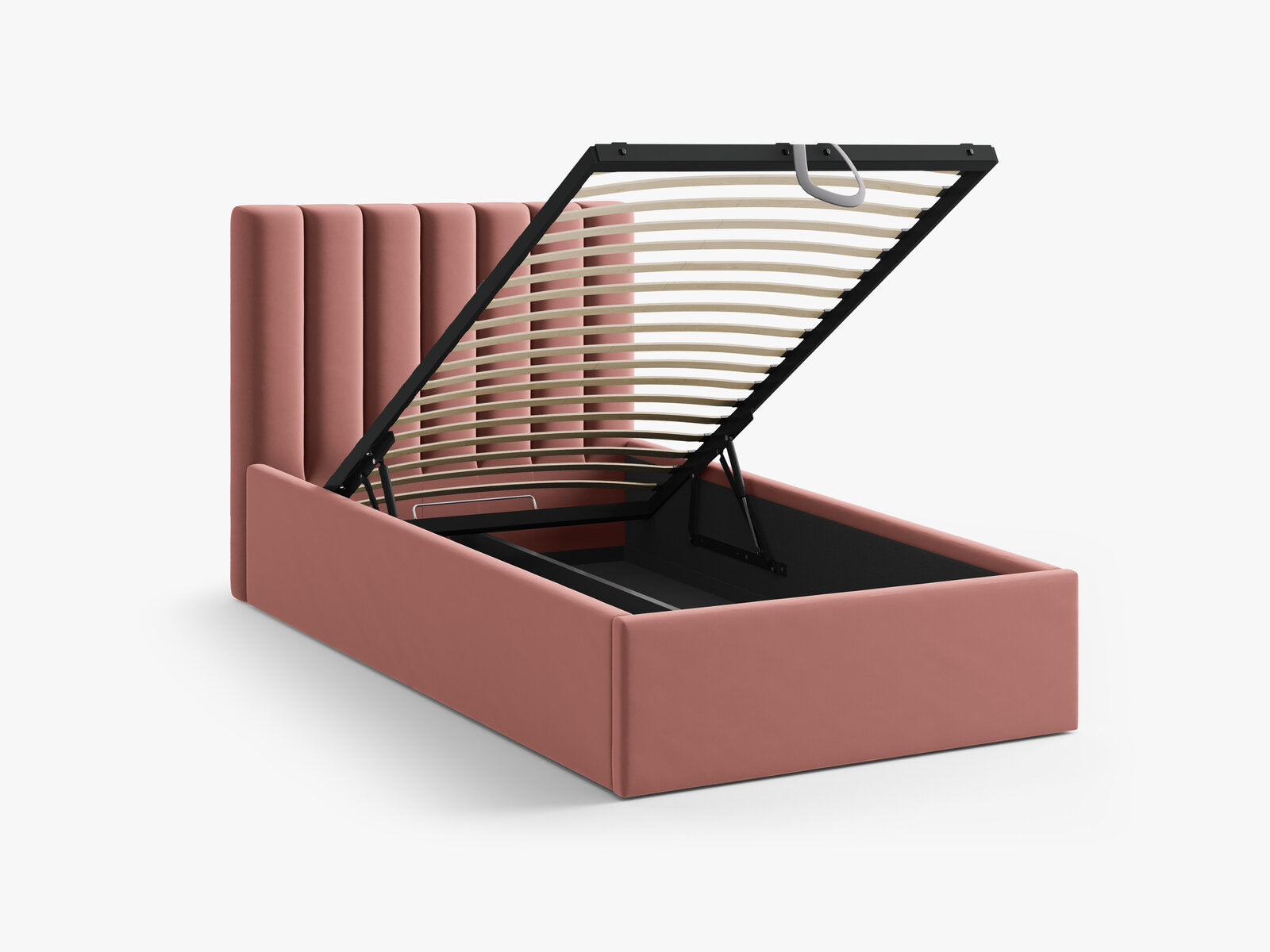 Micadoni Polsterbett Allison Samt Bluvel Rosa 90x200