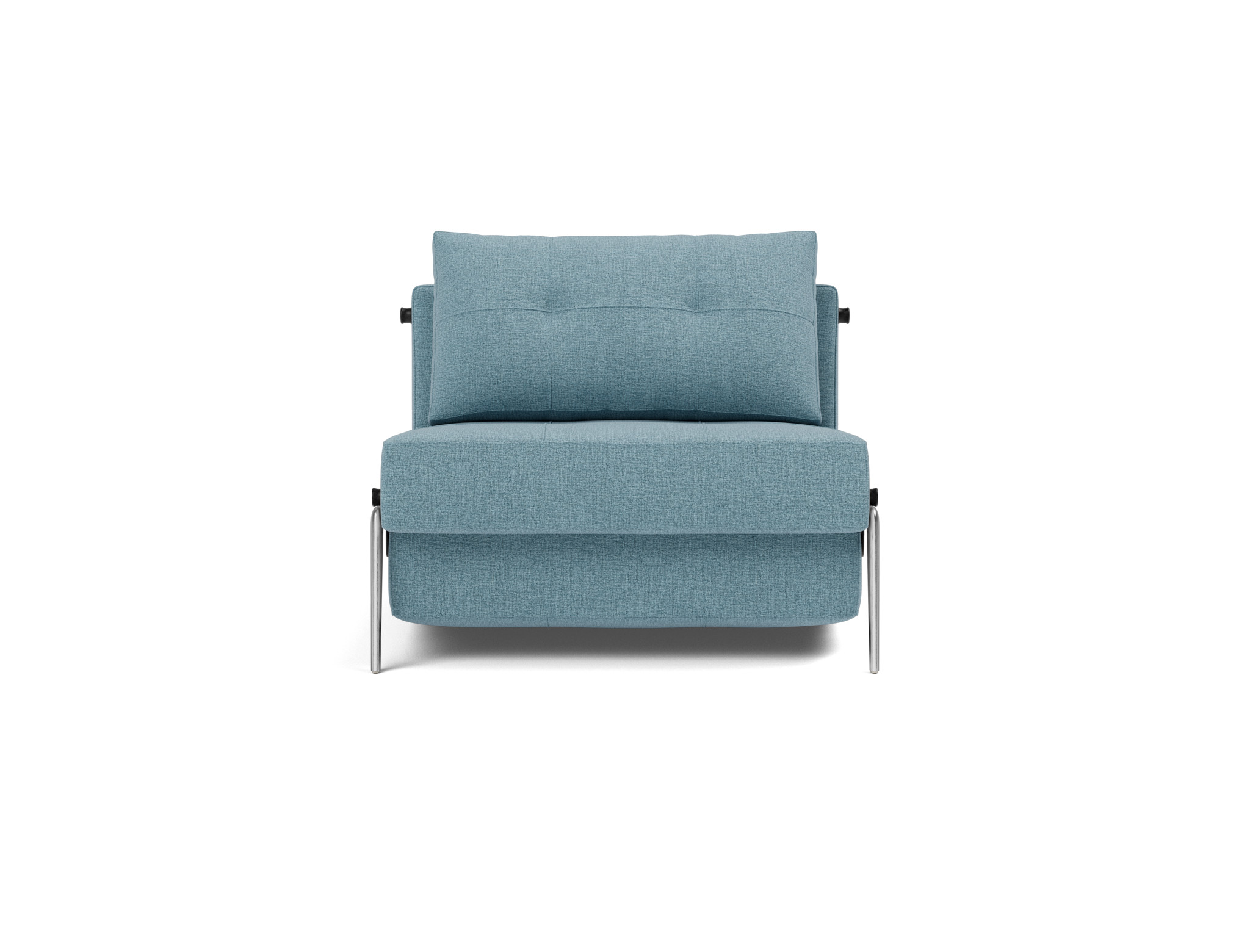 Schlafsessel Cubed 90 Flachgewebe Mixed Dance 525-Light-Blue Beine Aluminium
