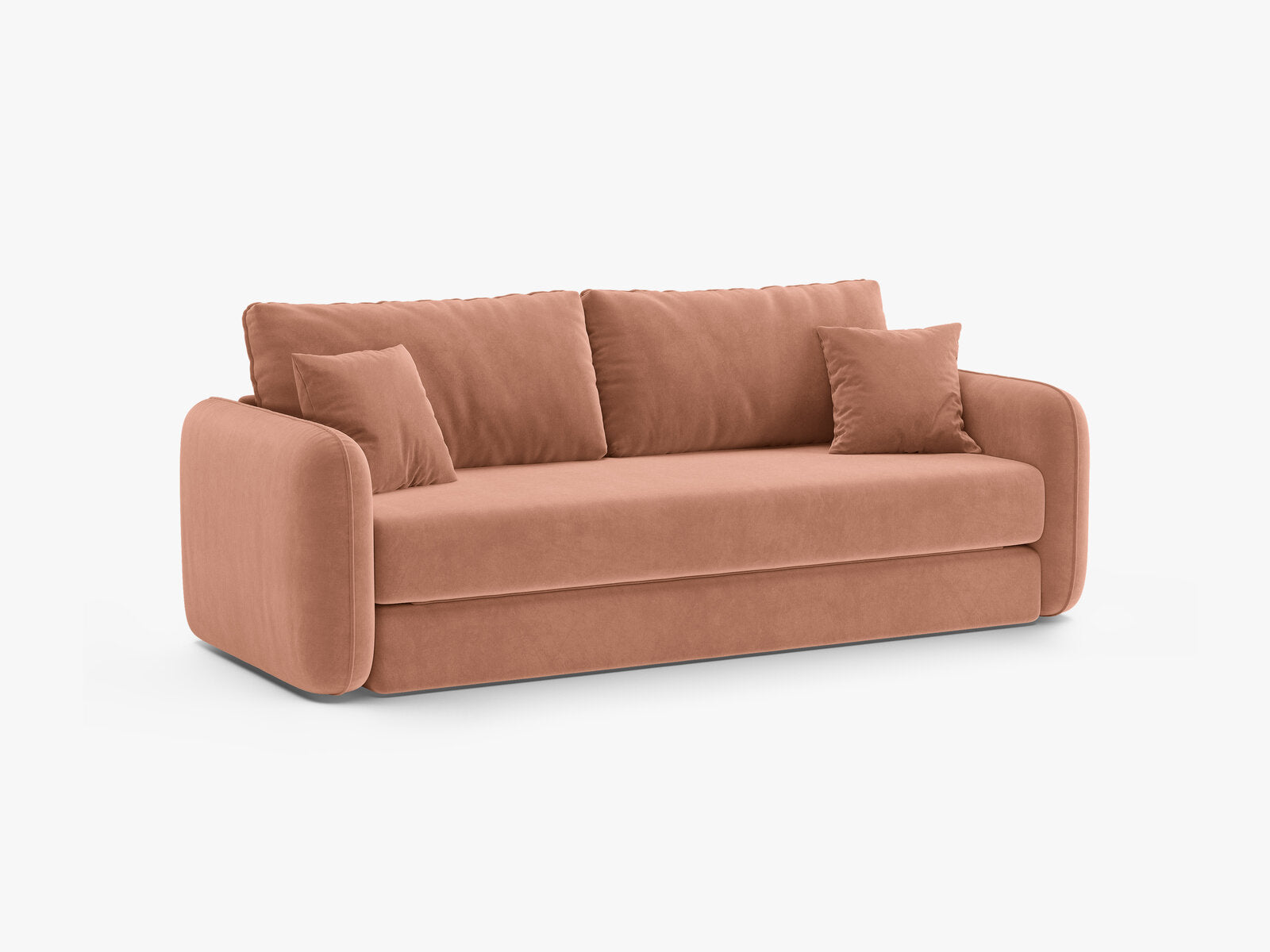 Micadoni Sofa mit Schlaffunktion Dormi 3-Sitzer Samt Salvador Rosa