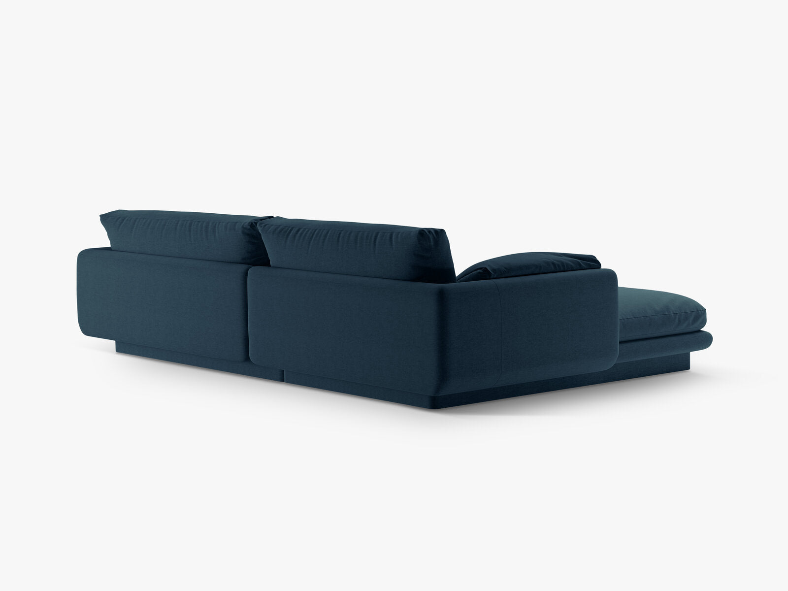Micadoni Ecksofa Torino 4-Sitzer Rechts Strukturierter Stoff Marineblau