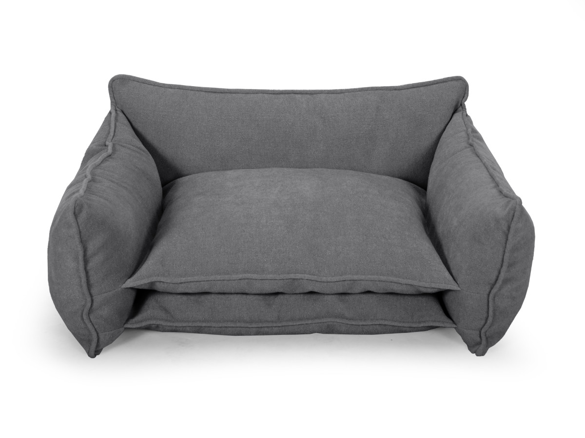 Bobochic Pluto Hundekorb Strukturstoff Dunkelgrau, Größe M (65 cm)