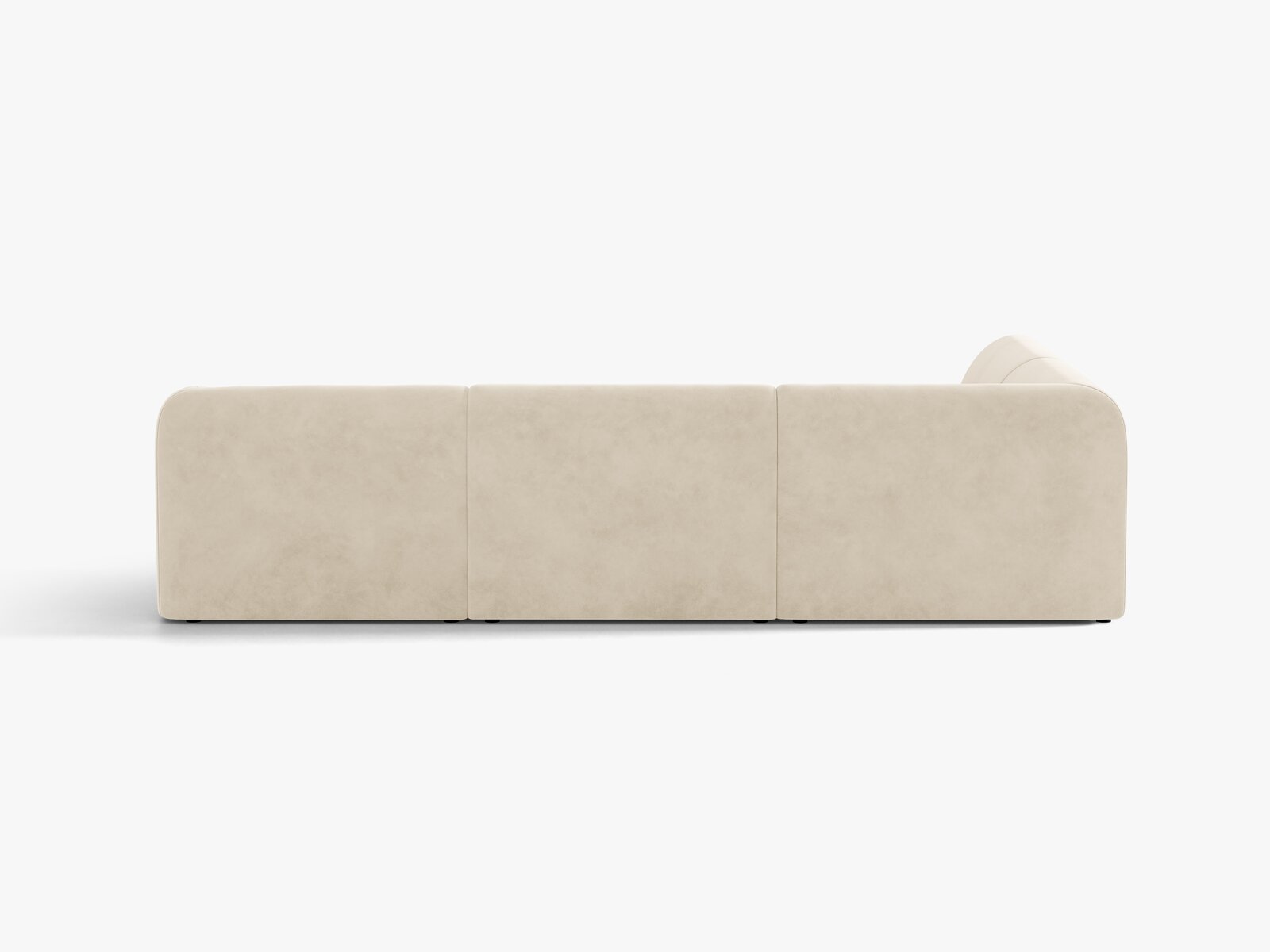 Micadoni Ecksofa Miley 6-Sitzer Samt Venus Helles Beige Links