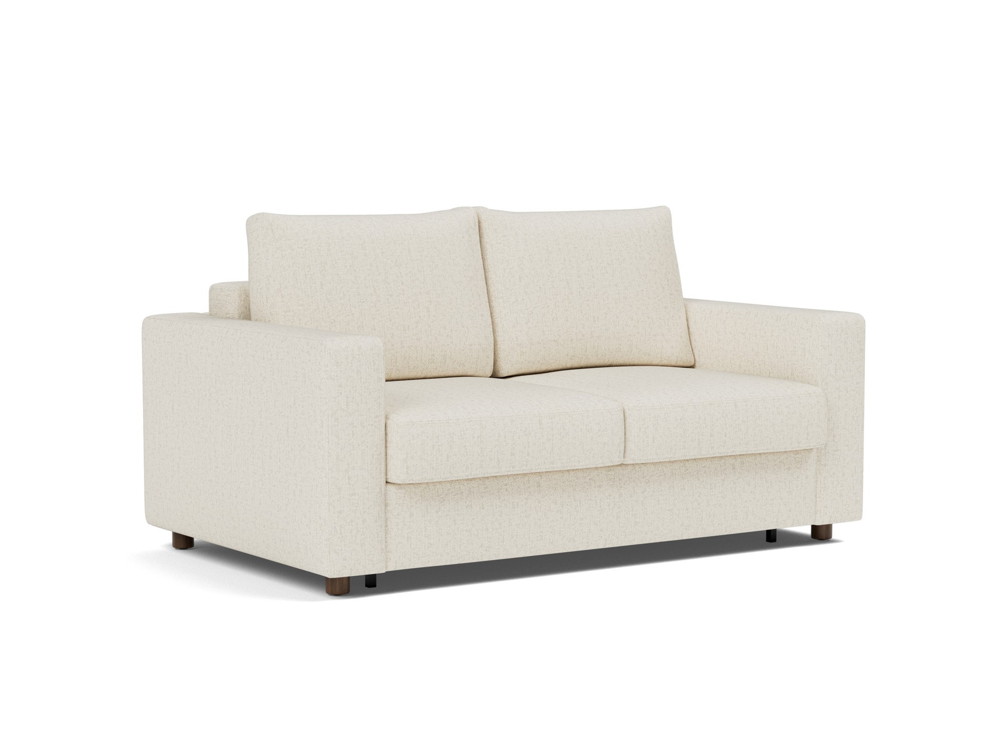 Schlafsofa Neah mit Standard-Armlehnen 140 Boucle Skandi 531-Off-White
