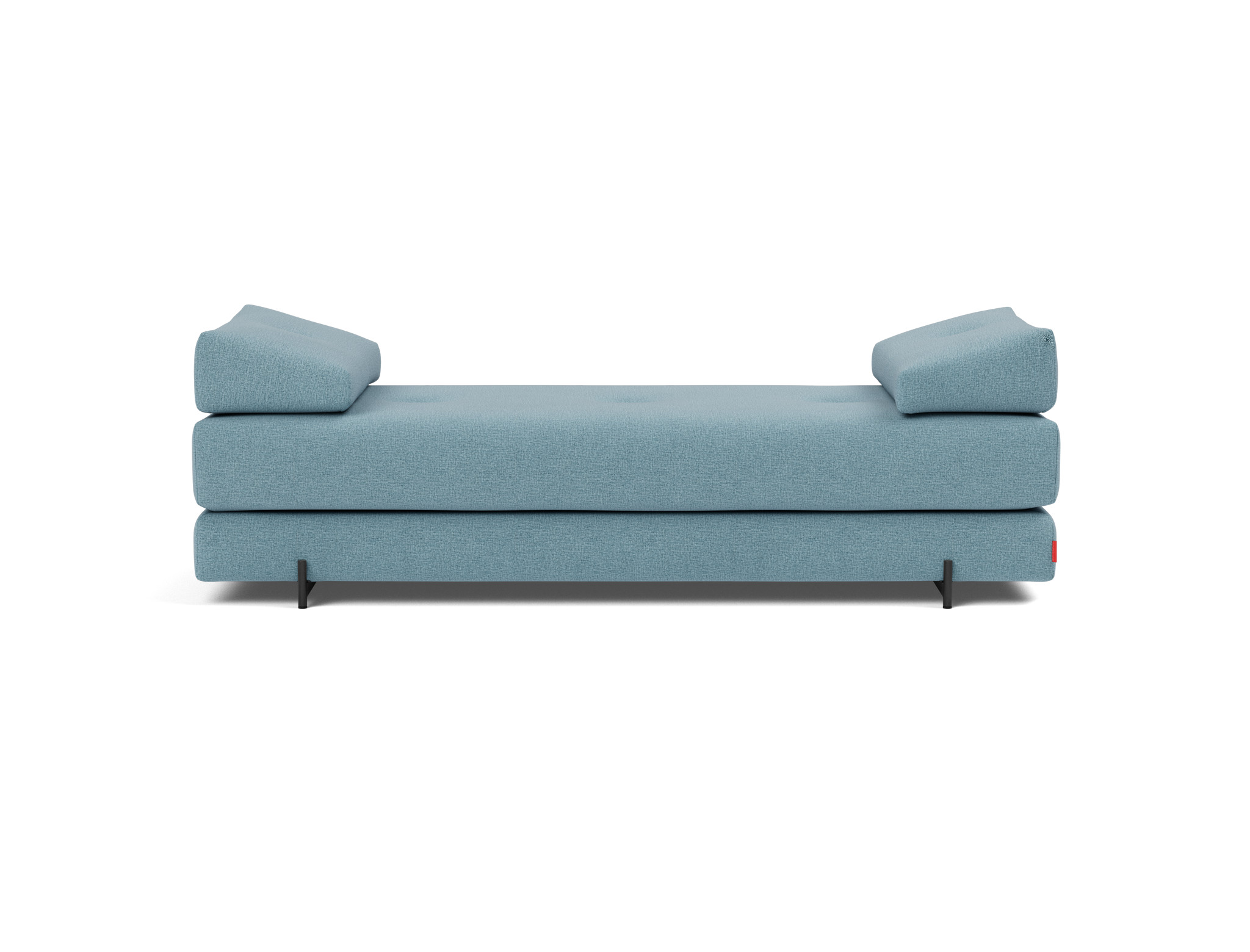 Tagesbett Sigmund Flachgewebe Mixed Dance 525-Light-Blue Beine Indu schwarz