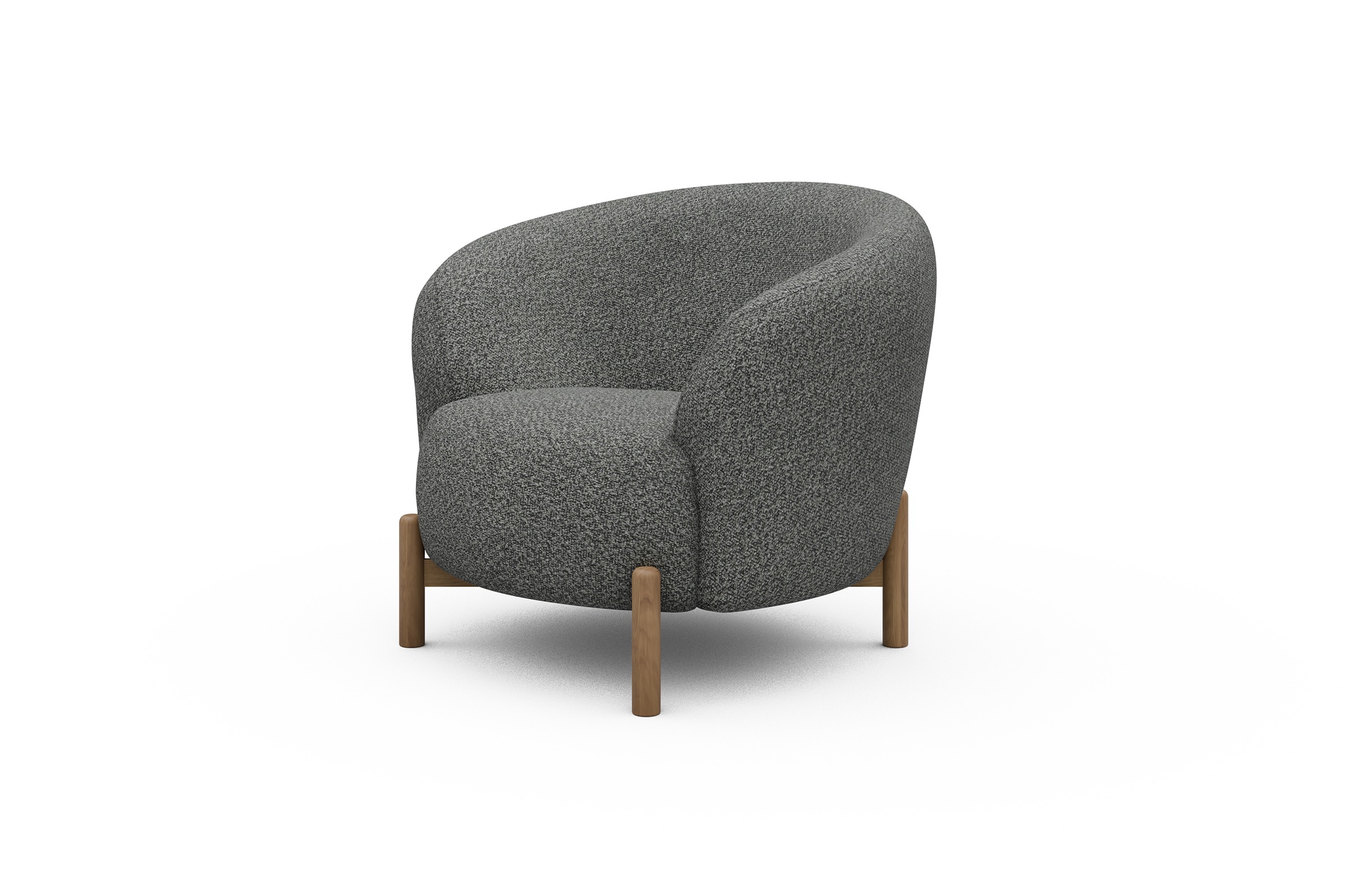 Sessel Ronda Holzbeine Eiche Natur Vanora-Warm-Grey