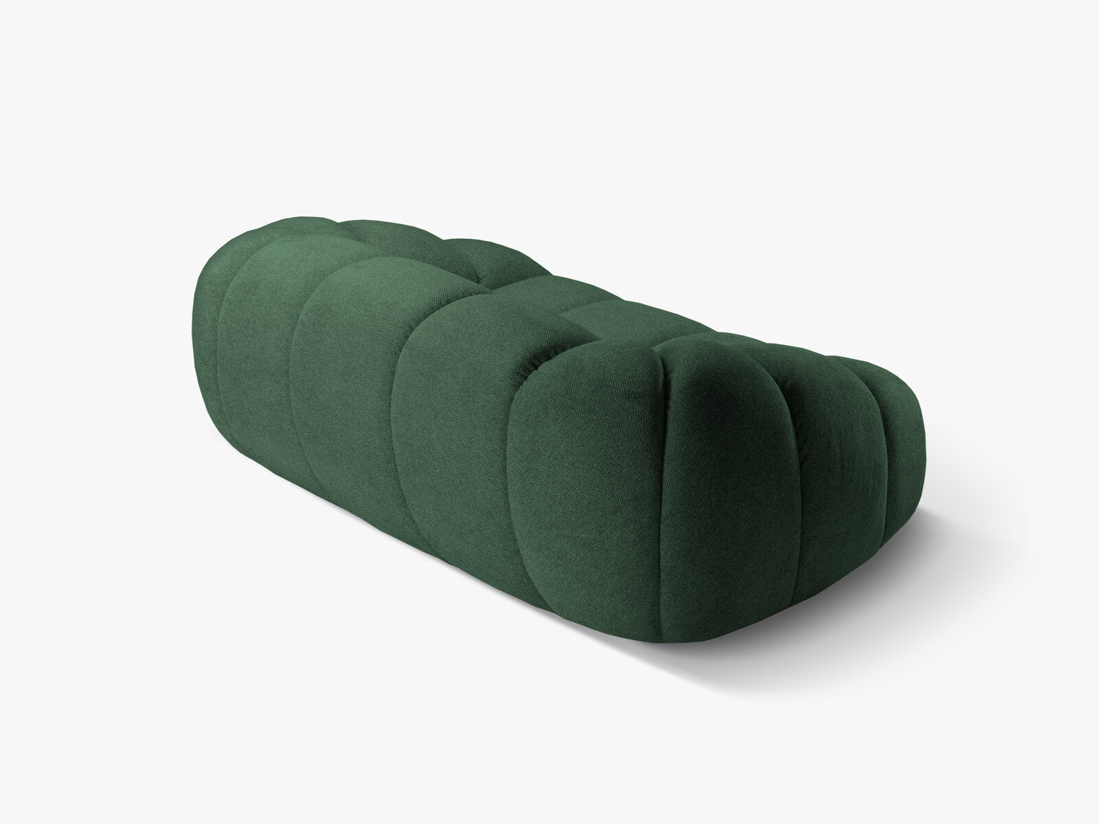 Micadoni Sofa Diana 2-Sitzer Strukturierter Samtstoff Grün