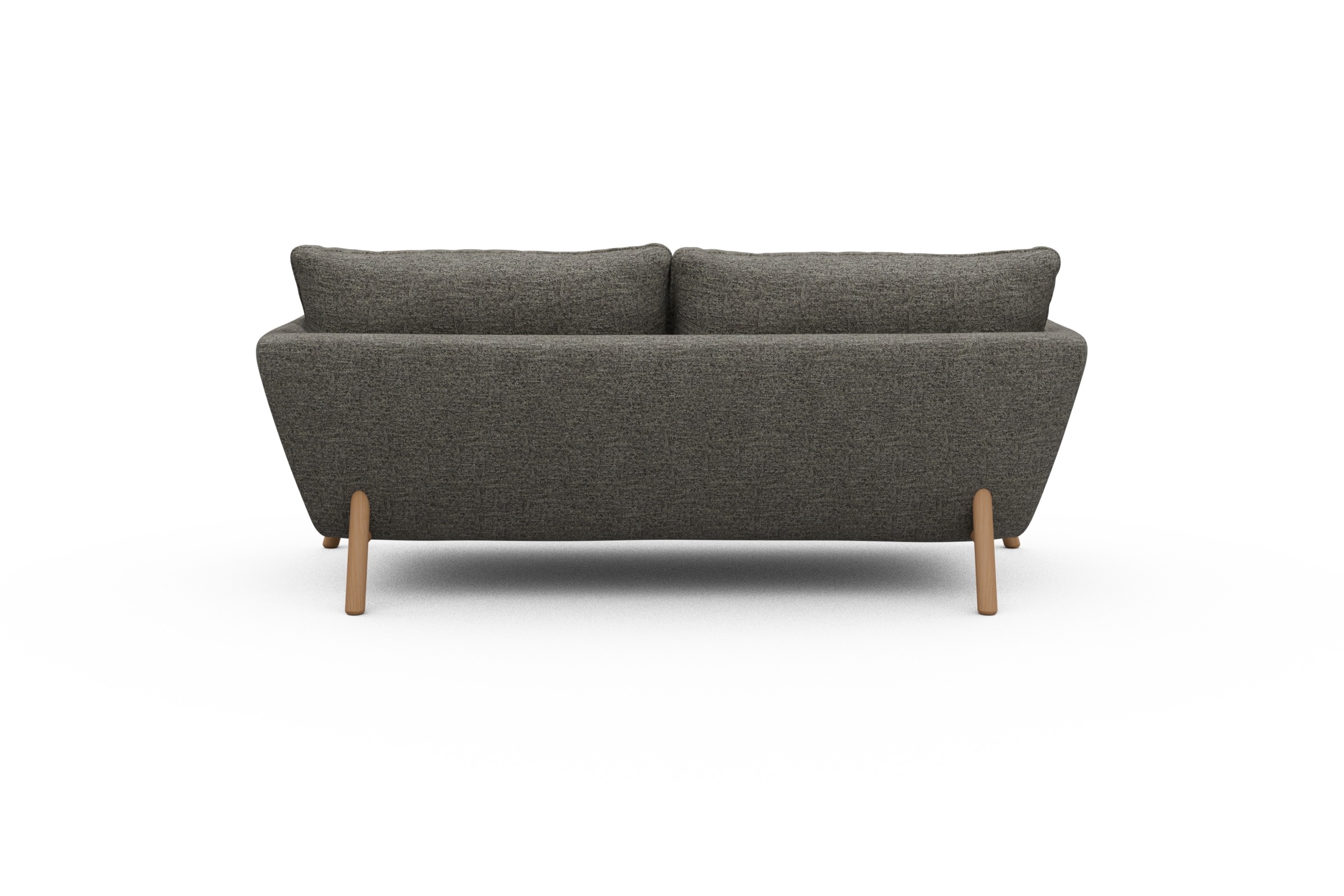 Sofa Emil 2-Sitzer Beinfarbe Eiche Natur Carreno-Sepie-Brown