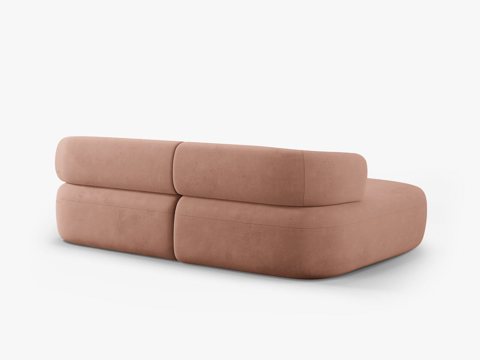 Micadoni 5-Sitzer Ecksofa Jenny Kleine Version Links Samt Salvador Rosa