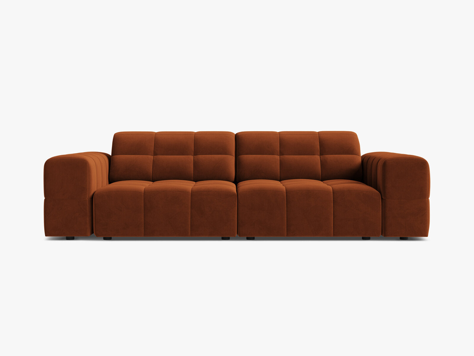Micadoni Sofa Jennifer 3-Sitzer Samt Bluvel Terrakotta