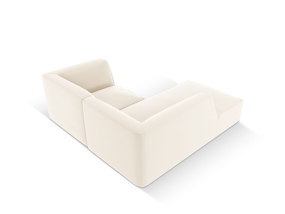 Cosmopolitan Design Ecksofa Siena 3-Sitzer Kunstleder Pacifico Helles Beige Links