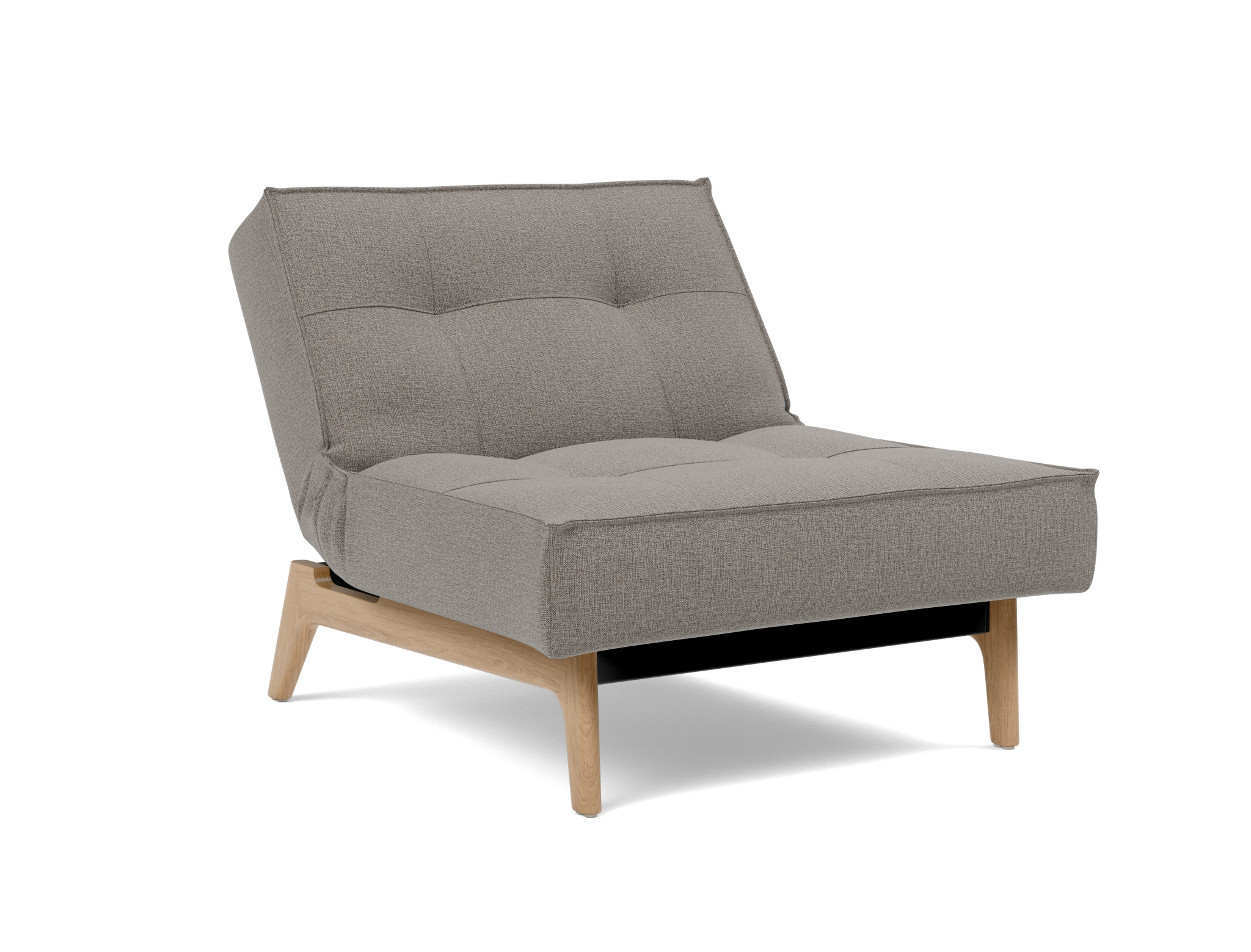 Sessel Splitback Flachgewebe Mixed Dance 521-Grey Beine Eiche