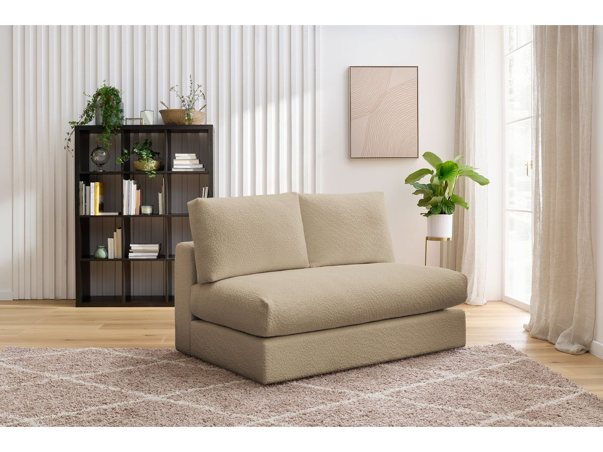 Bobochic Paris Sofamodul 2-Sitzer Bouclé-Stoff Braun
