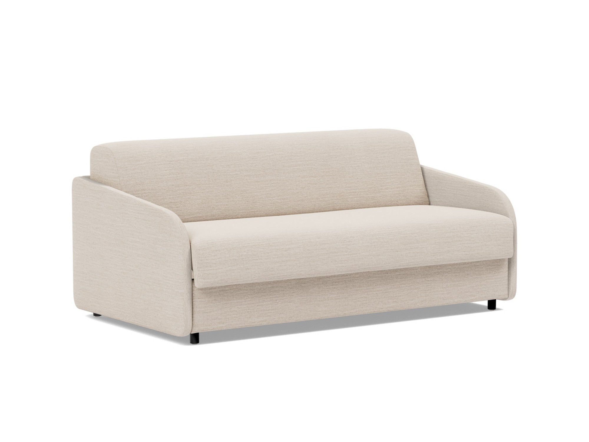 Schlafsofa Eivor mit Taschenfederkernmatratze 140 Webstoff Blida 612-Sand-Grey