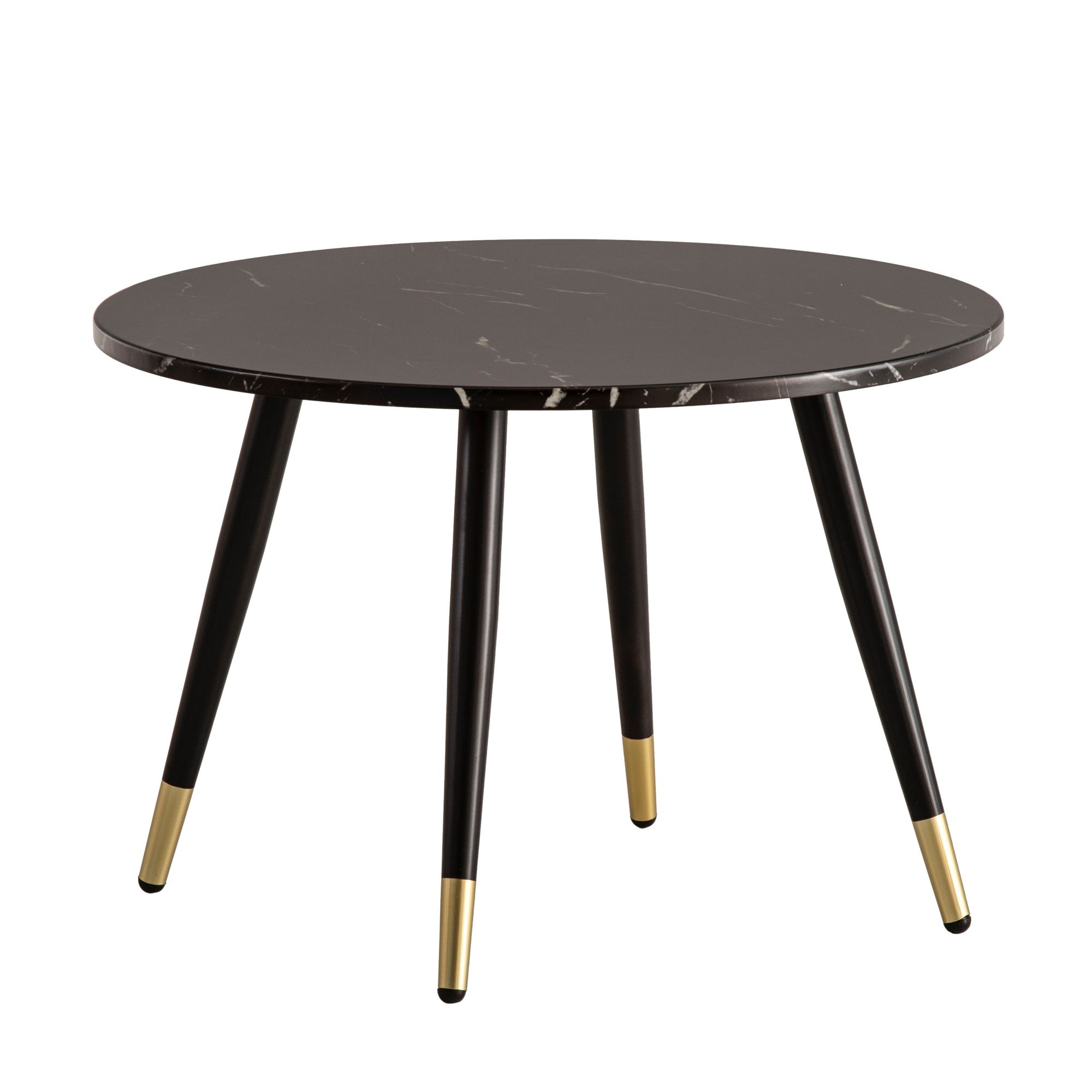 Couchtisch Ringstad Marmoroptik Schwarz Ø 60 × H 41 cm