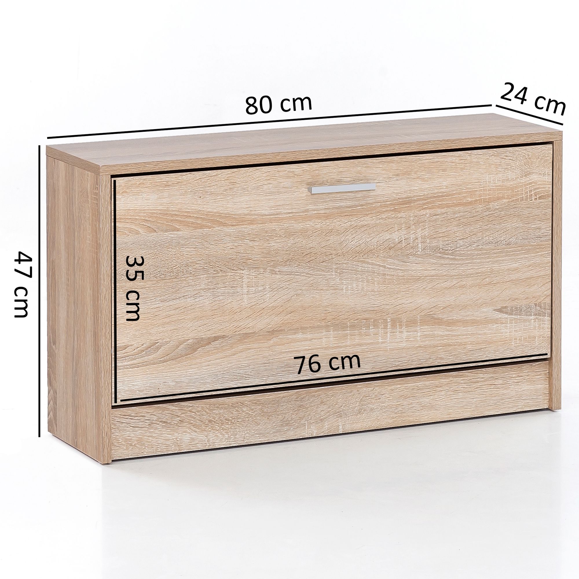 Schuhbank Notero Sonoma 80 × 24 × 47 cm