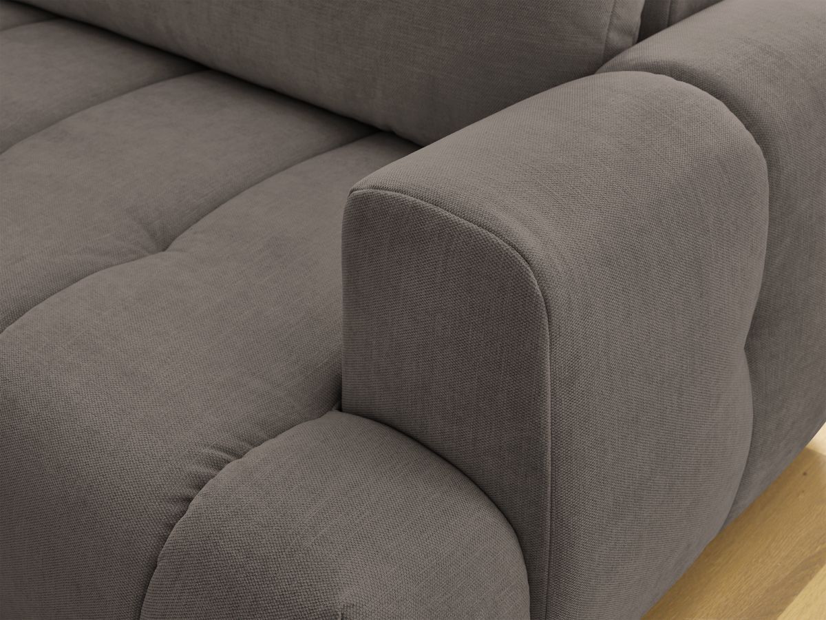 Bobochic Fuji Ecksofa mit Schlaffunktion und Bettkasten 282 × 204 cm Stoff Taupe Ecke links