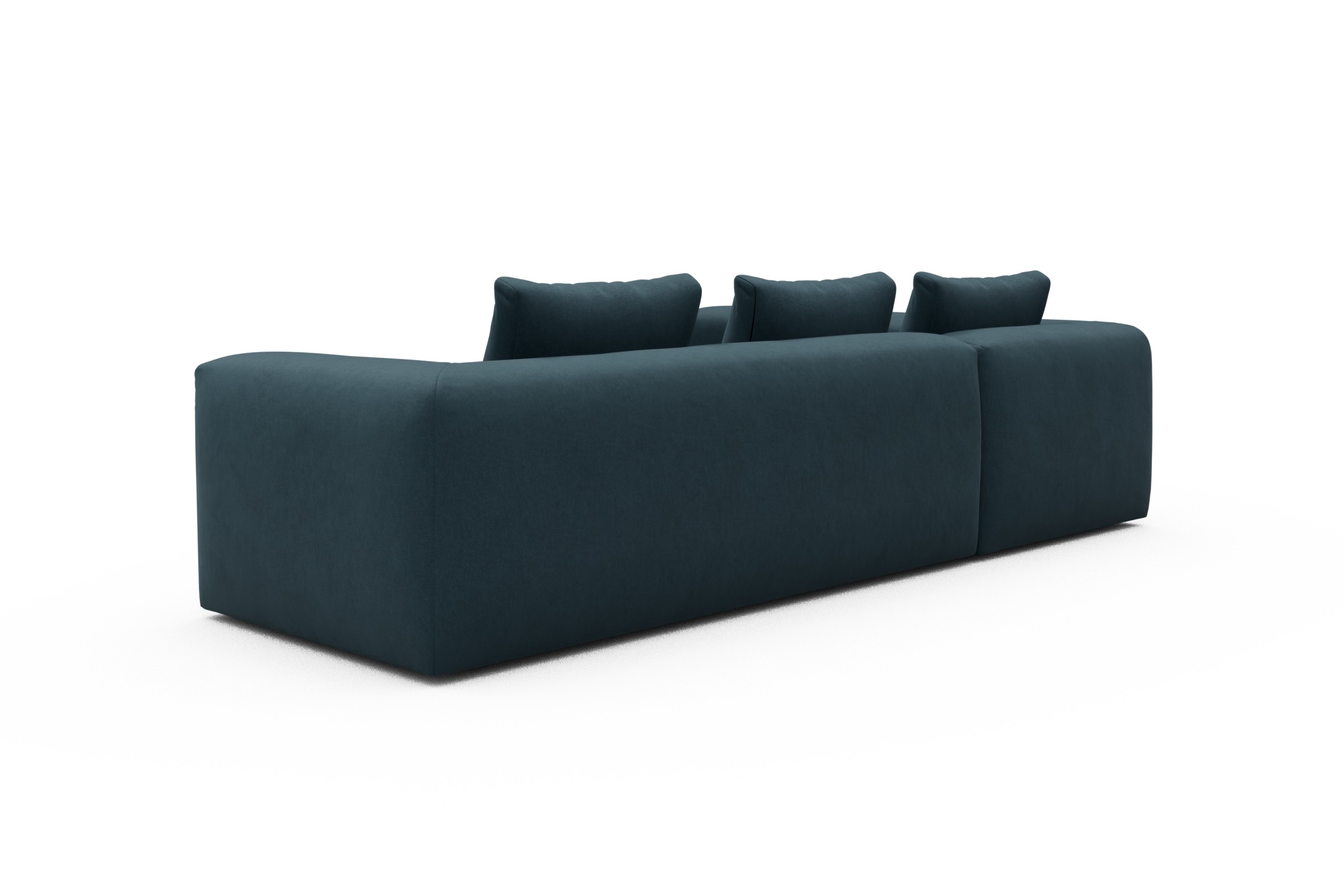 Ecksofa Fred 2x 2,5-Sitzer links offen Satya-Indigo