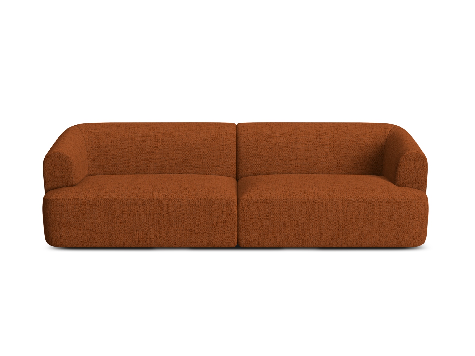 Cosmopolitan Design Sofa Campi 4-Sitzer Strukturierter Stoff Moly Ziegel