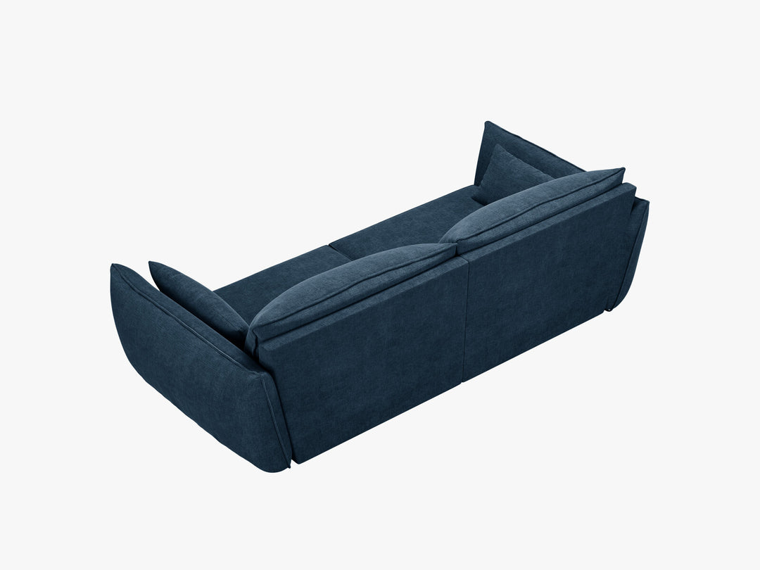 Micadoni Sofa Kaelle 3-Sitzer Chenille Over The Horizon Königsblau