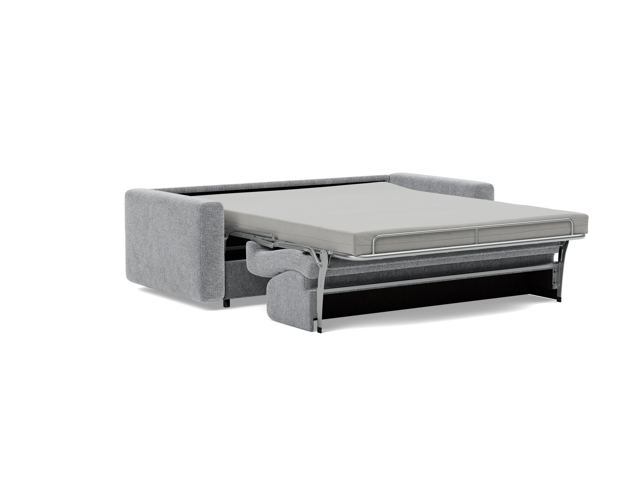 Schlafsofa Killian mit Memory-Matratze 160 Strukturierter Stoff Twist 565-Granite