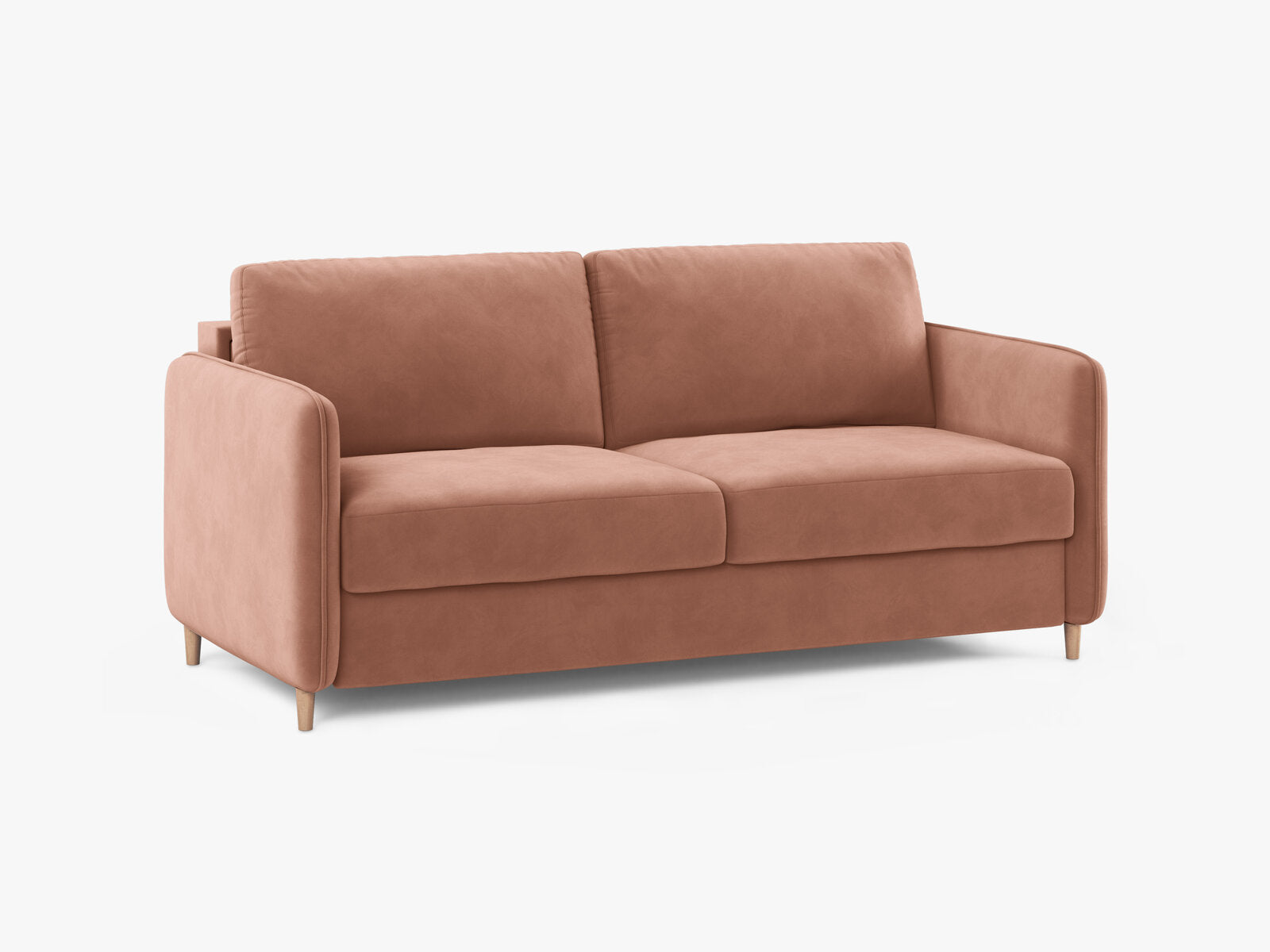 Micadoni Sofa mit Schlaffunktion Simo 3-Sitzer Samt Salvador Rosa